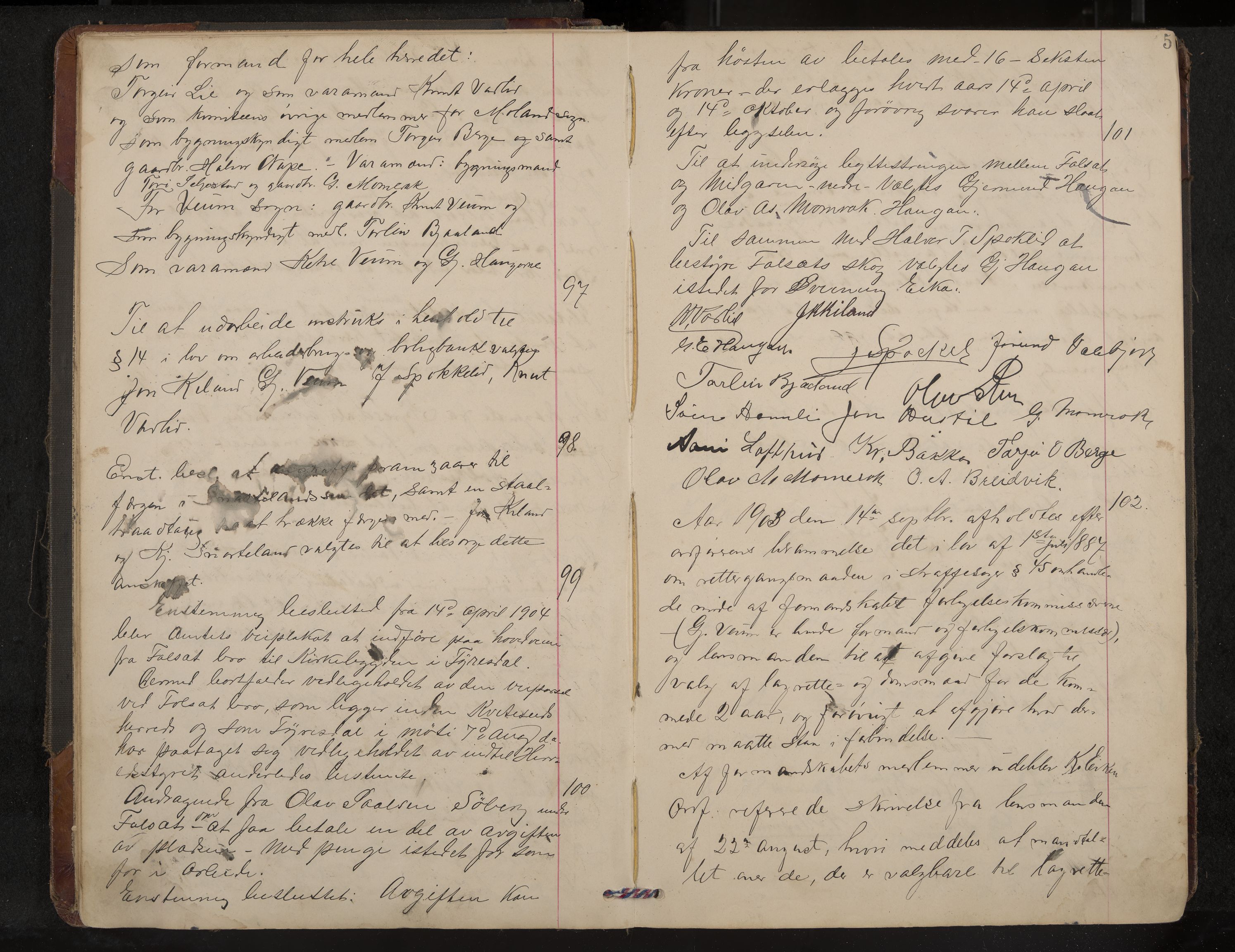 Fyresdal formannskap og sentraladministrasjon, IKAK/0831021-1/Aa/L0004: Møtebok, 1903-1911, p. 5
