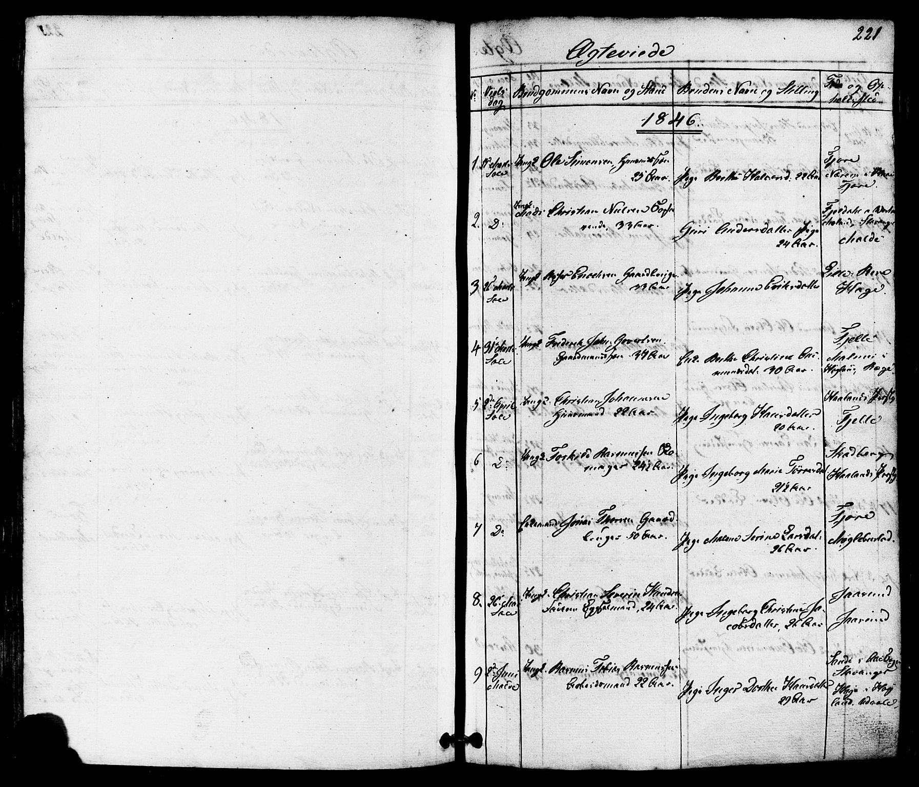 Håland sokneprestkontor, AV/SAST-A-101802/001/30BB/L0002: Parish register (copy) no. B 2, 1845-1872, p. 221