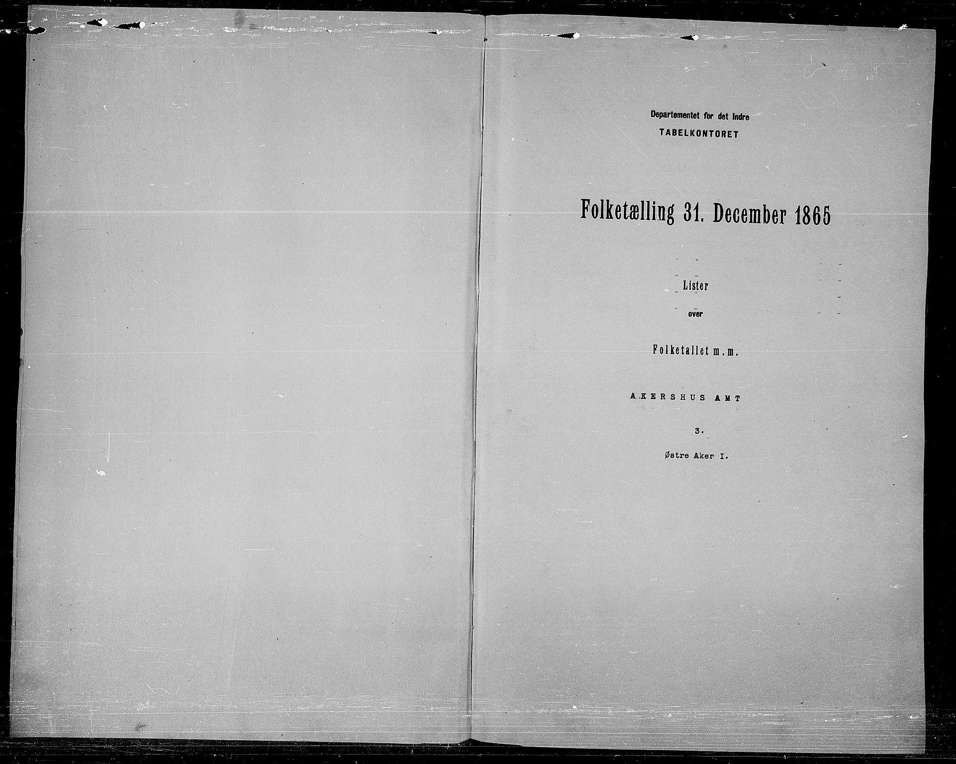 RA, 1865 census for Østre Aker, 1865, p. 3