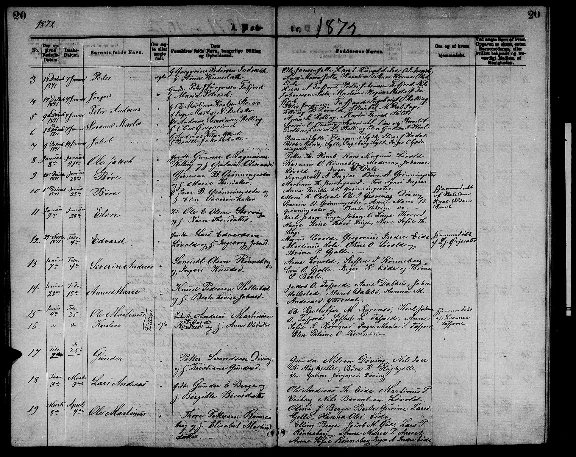 Ministerialprotokoller, klokkerbøker og fødselsregistre - Møre og Romsdal, SAT/A-1454/519/L0262: Parish register (copy) no. 519C03, 1866-1884, p. 20