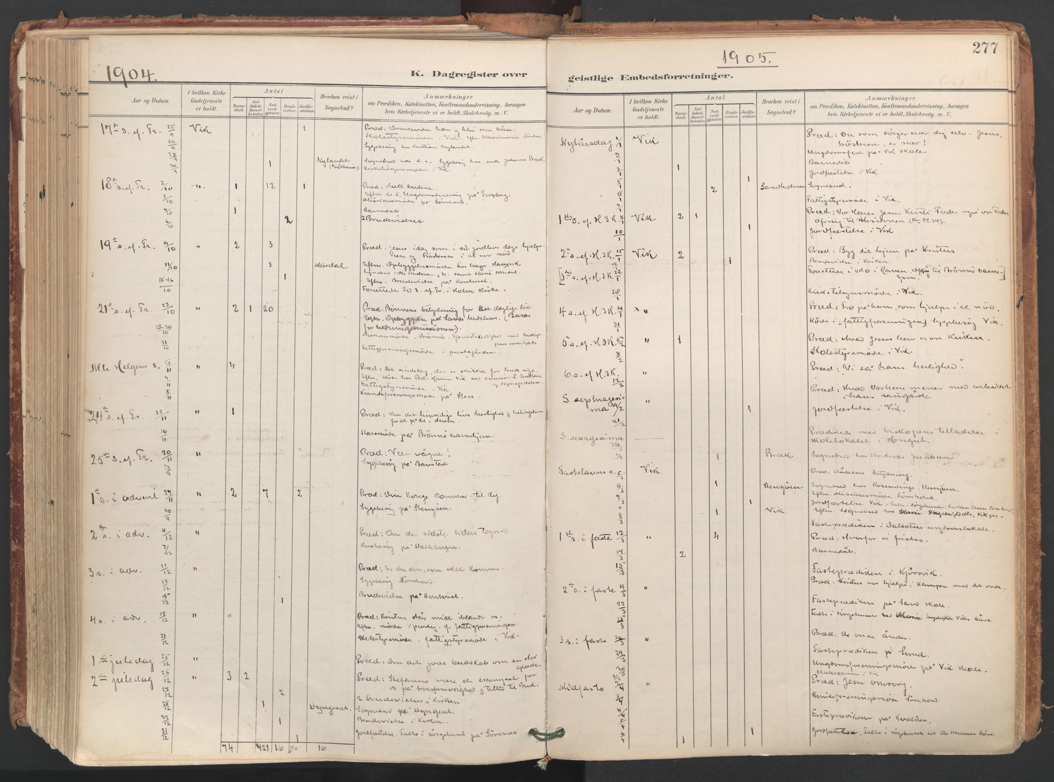 Ministerialprotokoller, klokkerbøker og fødselsregistre - Nordland, SAT/A-1459/812/L0180: Parish register (official) no. 812A09, 1901-1915, p. 277