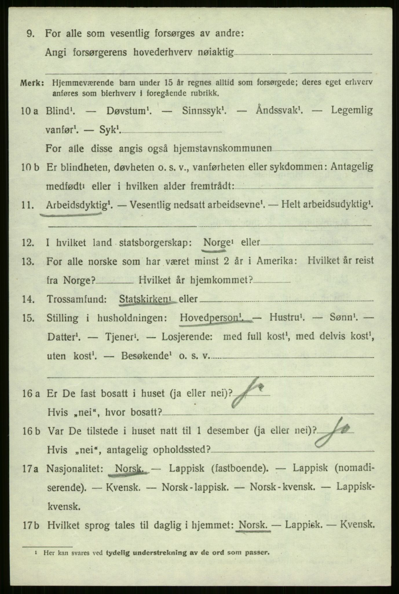 SATØ, 1920 census for Nordreisa, 1920, p. 1952