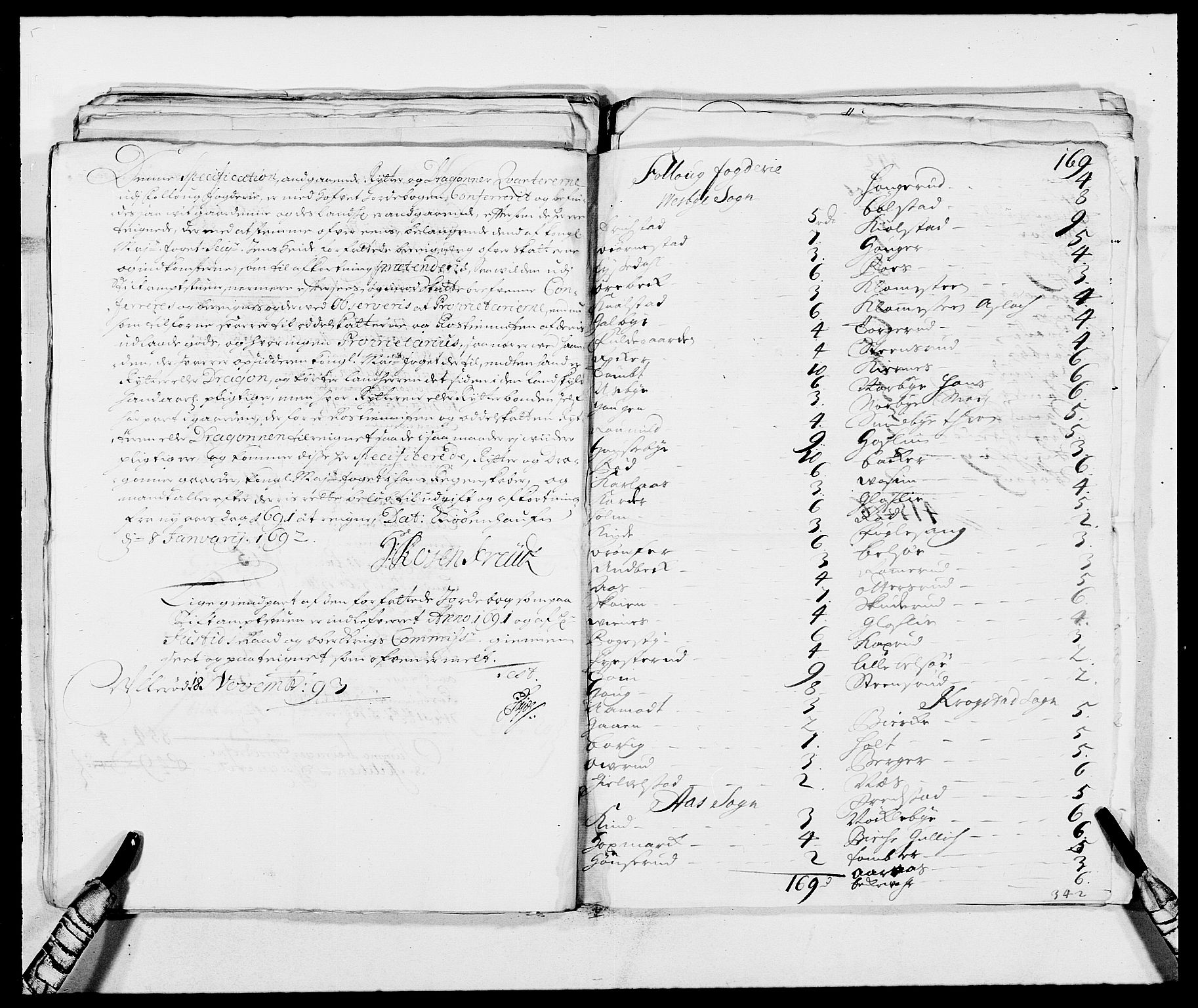 Rentekammeret inntil 1814, Reviderte regnskaper, Fogderegnskap, RA/EA-4092/R09/L0436: Fogderegnskap Follo, 1685-1691, p. 230