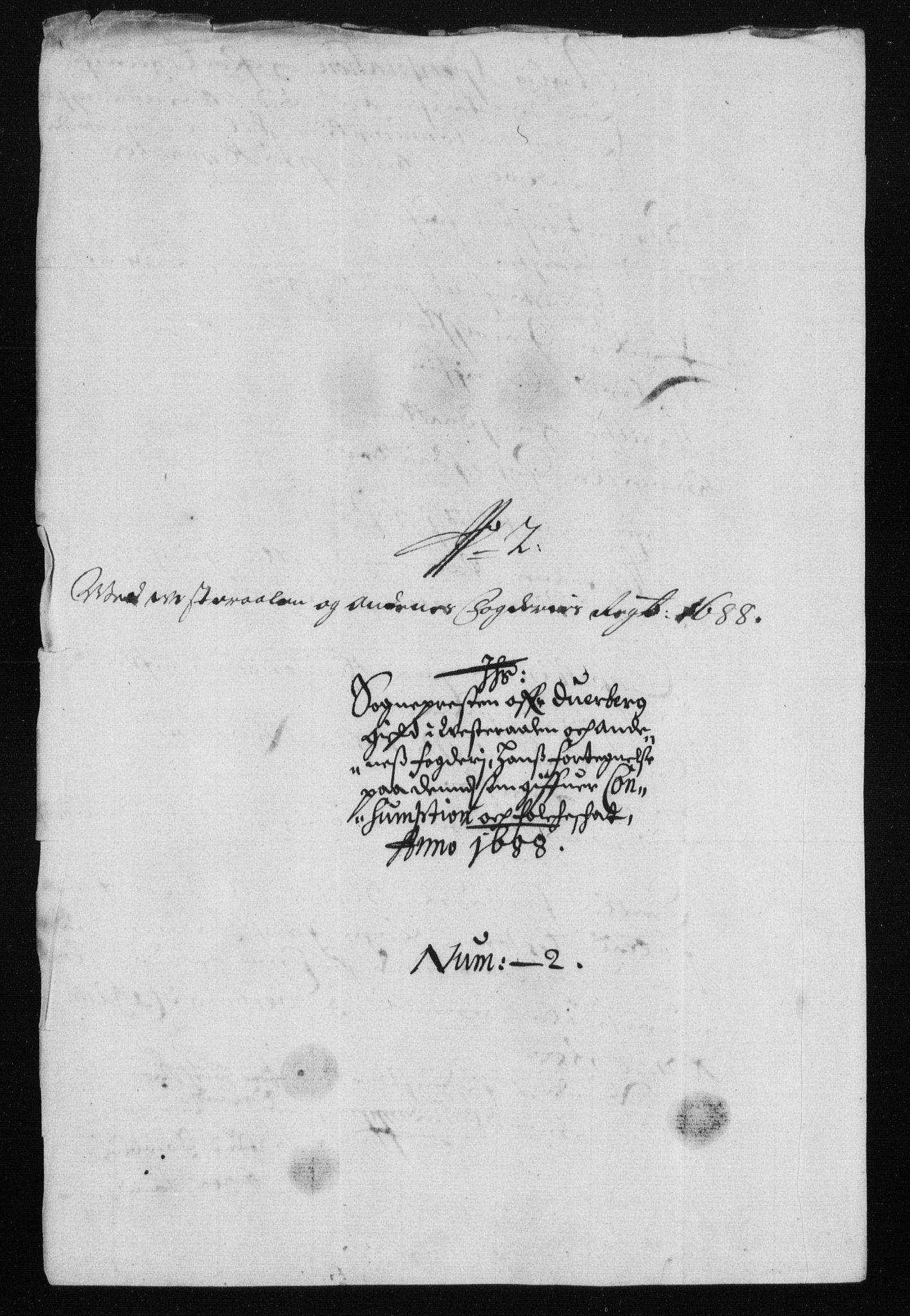 Rentekammeret inntil 1814, Reviderte regnskaper, Stiftamtstueregnskaper, Trondheim stiftamt og Nordland amt, AV/RA-EA-6044/R/Rh/L0012: Nordland amt, 1688