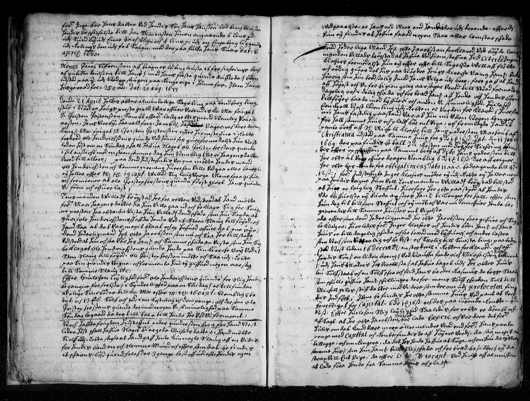 Ringerike og Hallingdal sorenskriveri, AV/SAKO-A-81/F/Fa/Fab/L0008: Tingbok - Sorenskriveriet, 1680