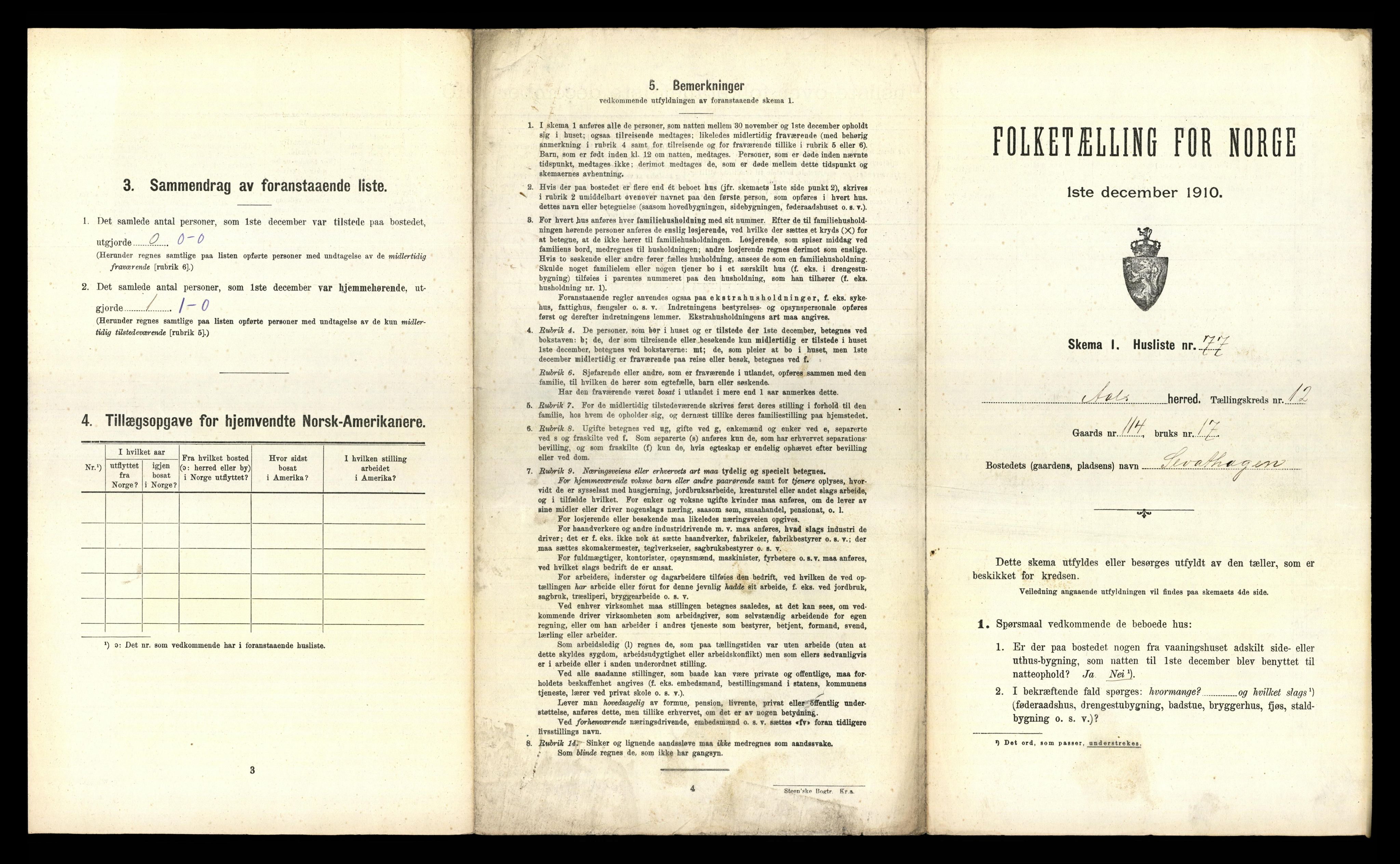 RA, 1910 census for Ål, 1910, p. 1149