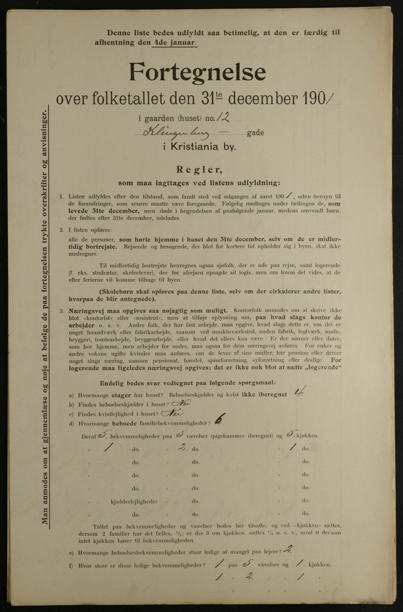 OBA, Municipal Census 1901 for Kristiania, 1901, p. 8060