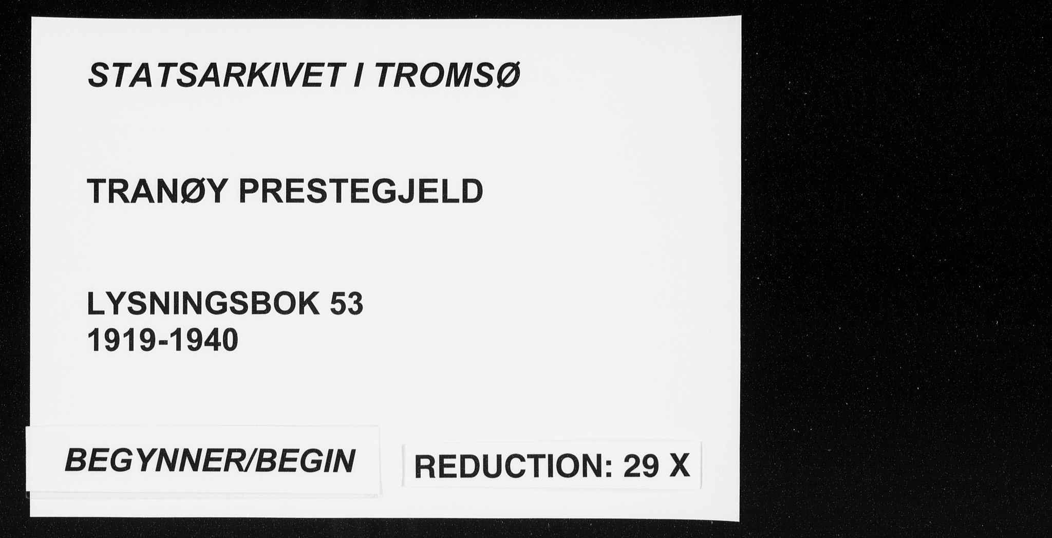 Tranøy sokneprestkontor, AV/SATØ-S-1313/J/Jc/L0053: Banns register no. 53, 1919-1940