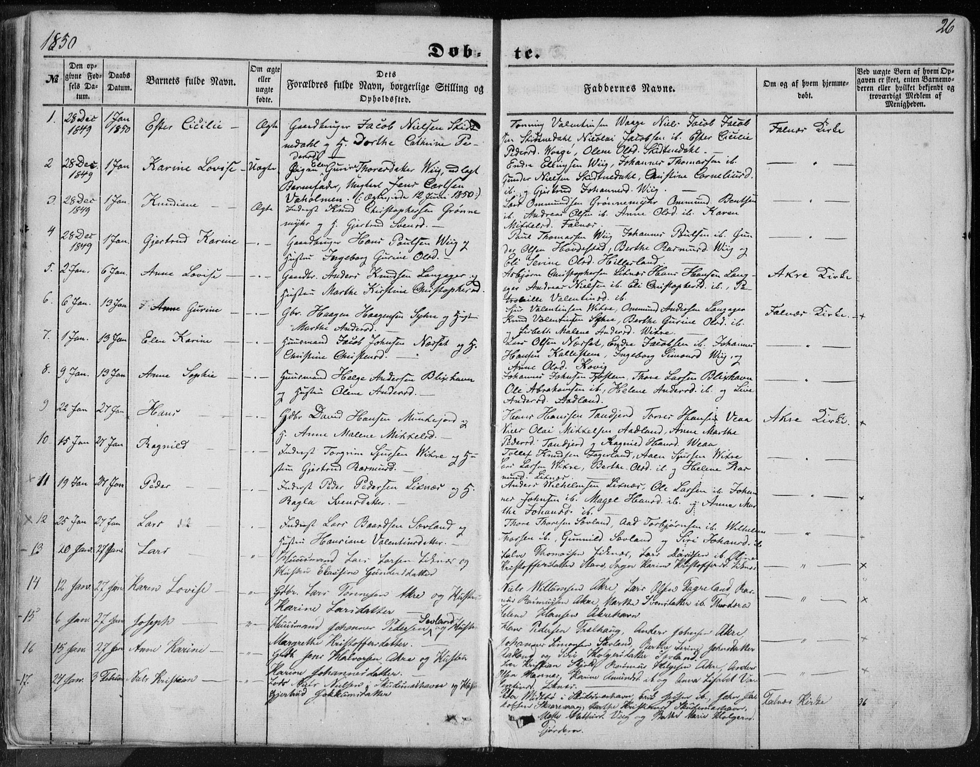 Skudenes sokneprestkontor, AV/SAST-A -101849/H/Ha/Haa/L0004: Parish register (official) no. A 3.1, 1847-1863, p. 26