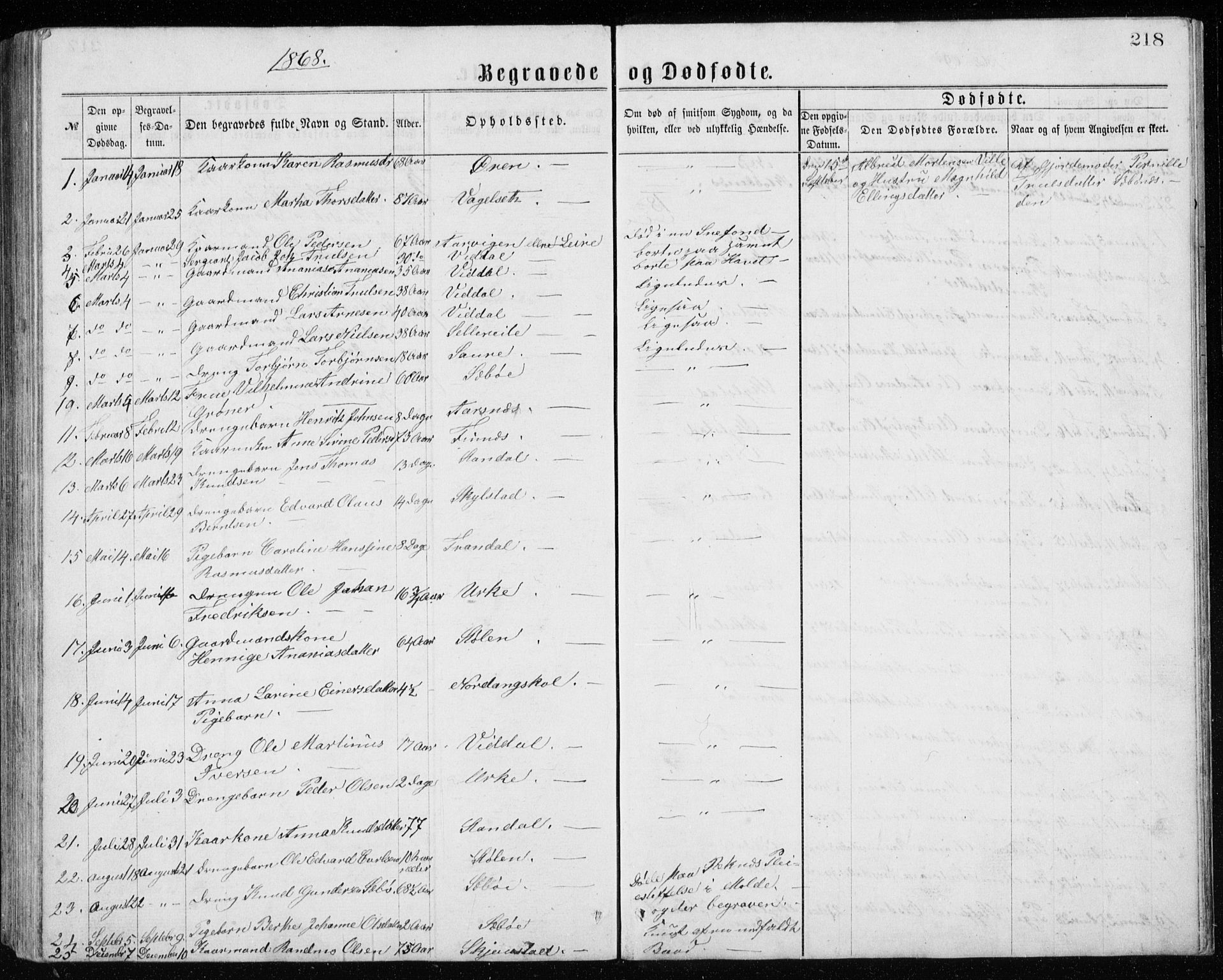 Ministerialprotokoller, klokkerbøker og fødselsregistre - Møre og Romsdal, AV/SAT-A-1454/515/L0214: Parish register (copy) no. 515C01, 1865-1883, p. 218