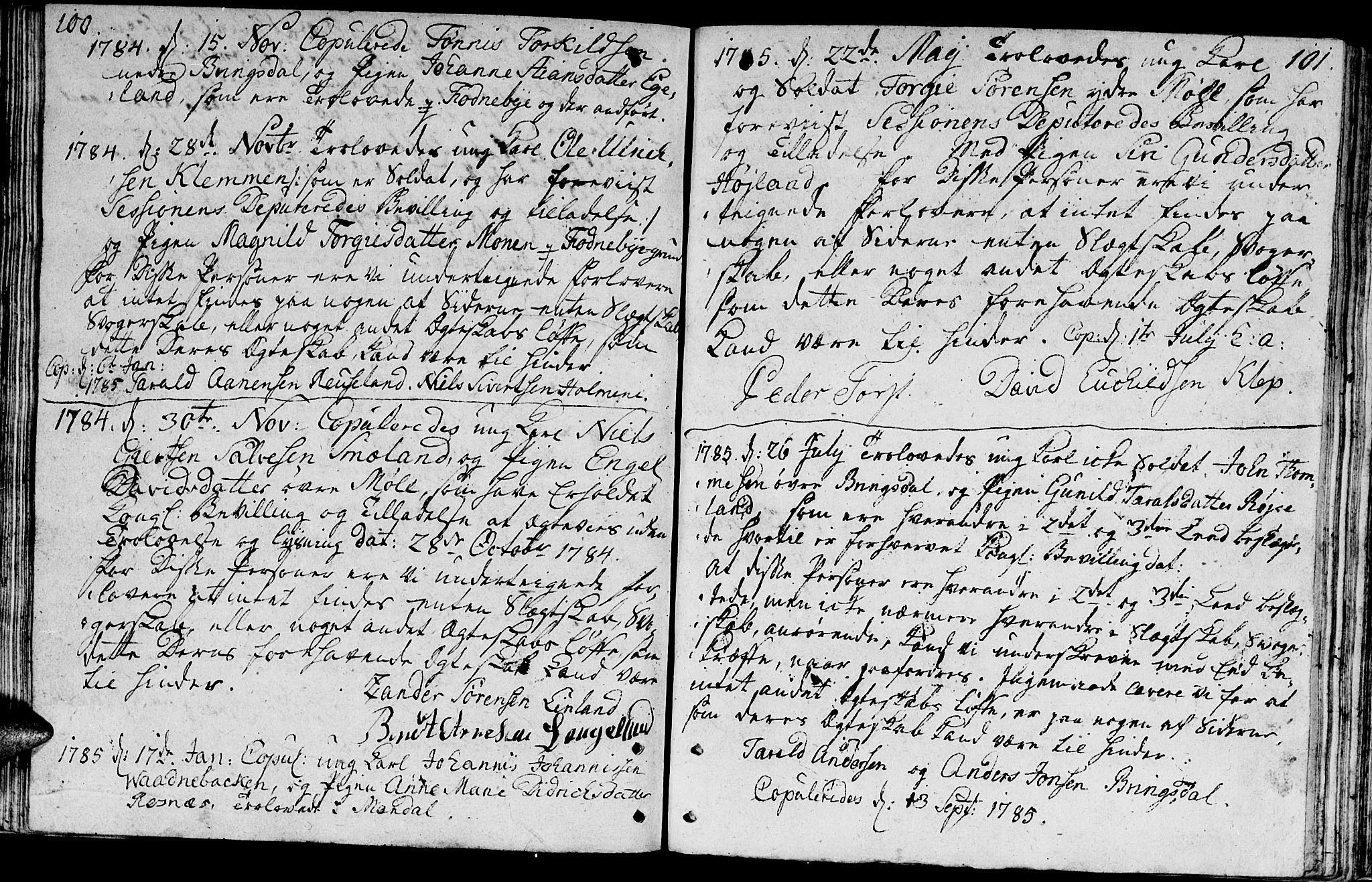 Holum sokneprestkontor, SAK/1111-0022/F/Fa/Faa/L0001: Parish register (official) no. A 1, 1750-1802, p. 100-101