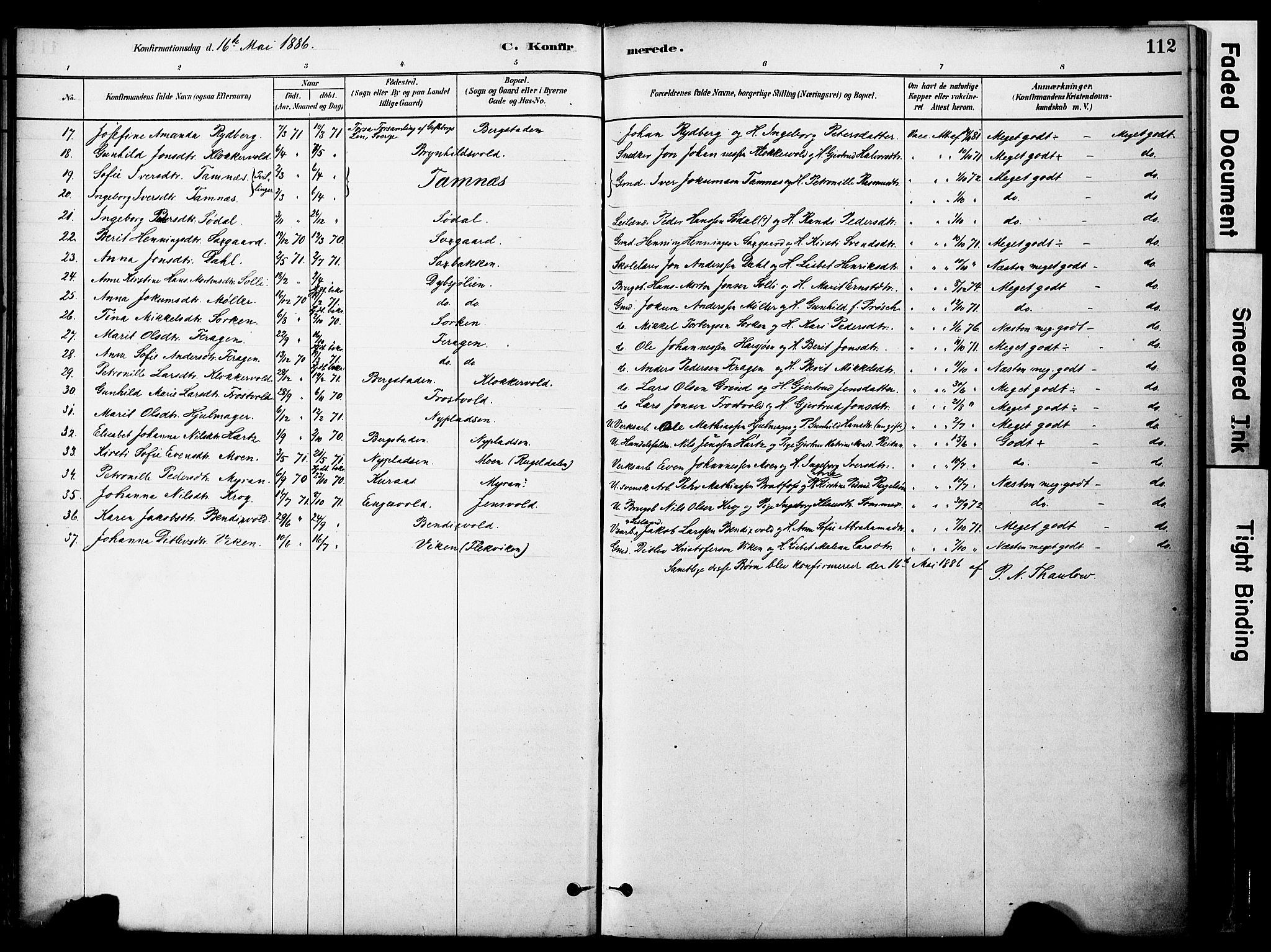 Ministerialprotokoller, klokkerbøker og fødselsregistre - Sør-Trøndelag, SAT/A-1456/681/L0933: Parish register (official) no. 681A11, 1879-1890, p. 112