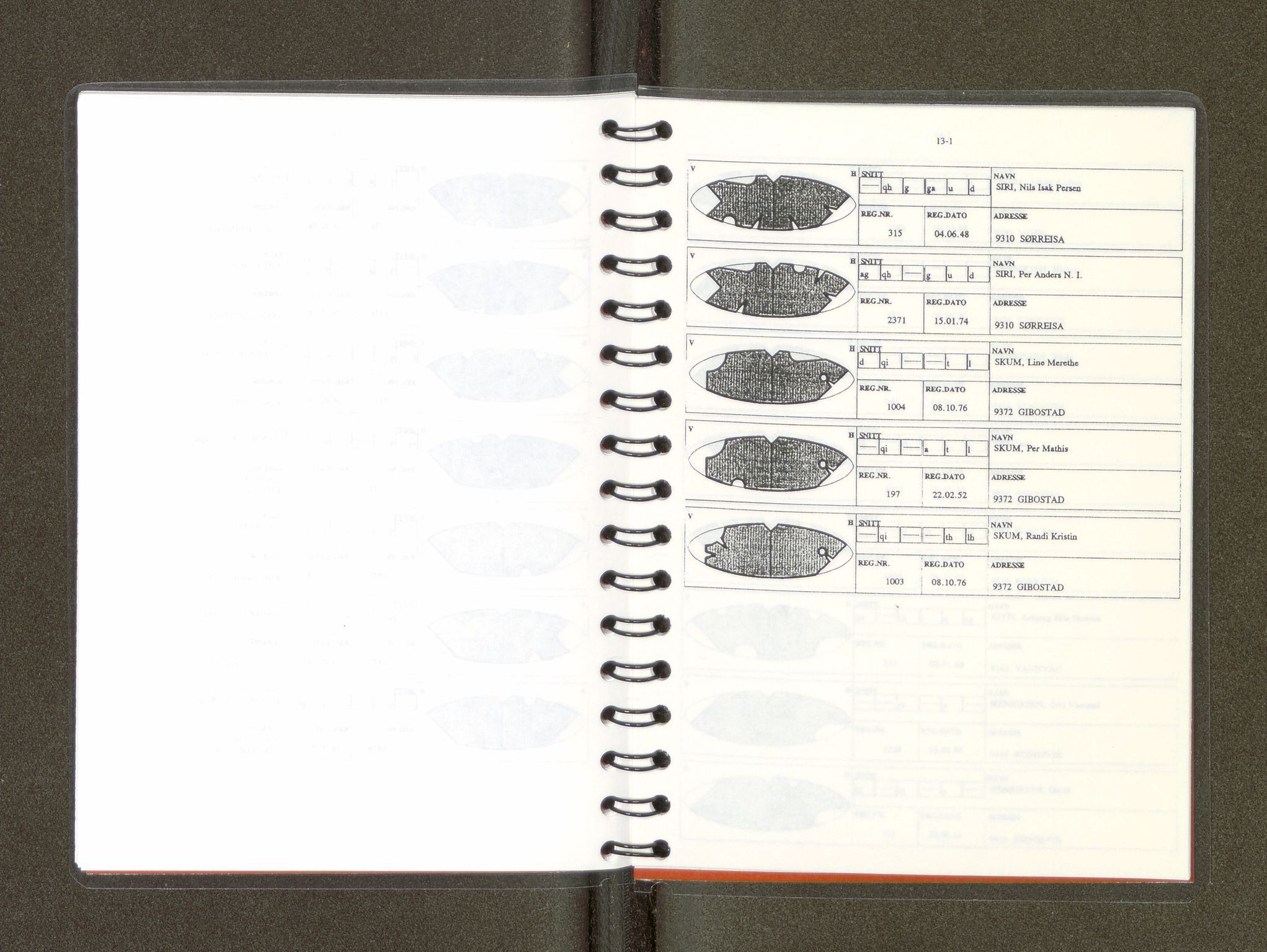 Reindriftsforvaltningen Nordland, AV/SAT-A-5309/D/Dc/L0502/0007: Korrespondanse ordnet etter arkivnøkkel / Reinmerkeregister, 1990-2001, p. 79