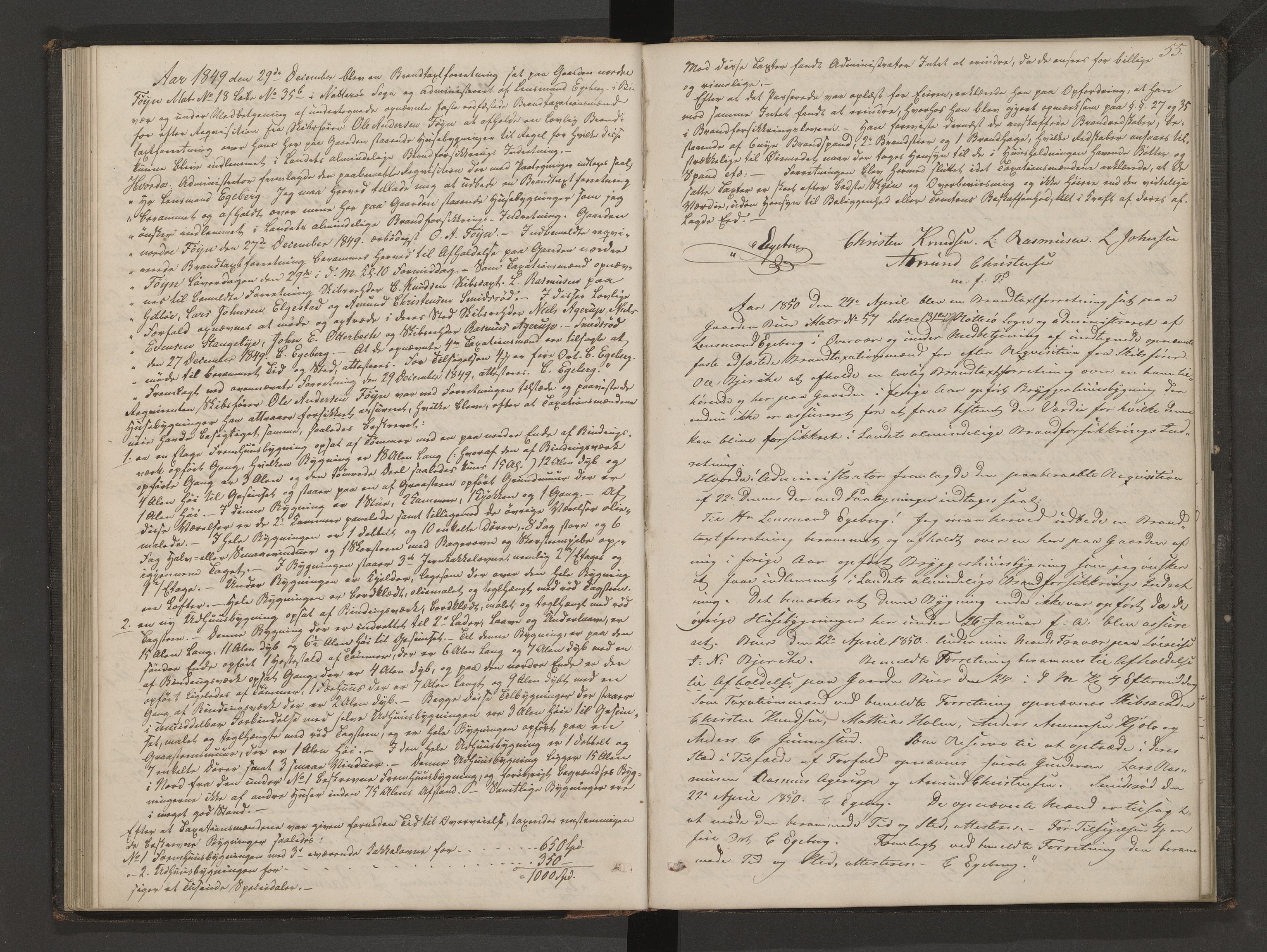Nøtterøy lensmannskontor, AV/SAKO-A-540/Y/Yg/Yga/L0001: Branntakstprotokoll, 1846-1855, p. 55