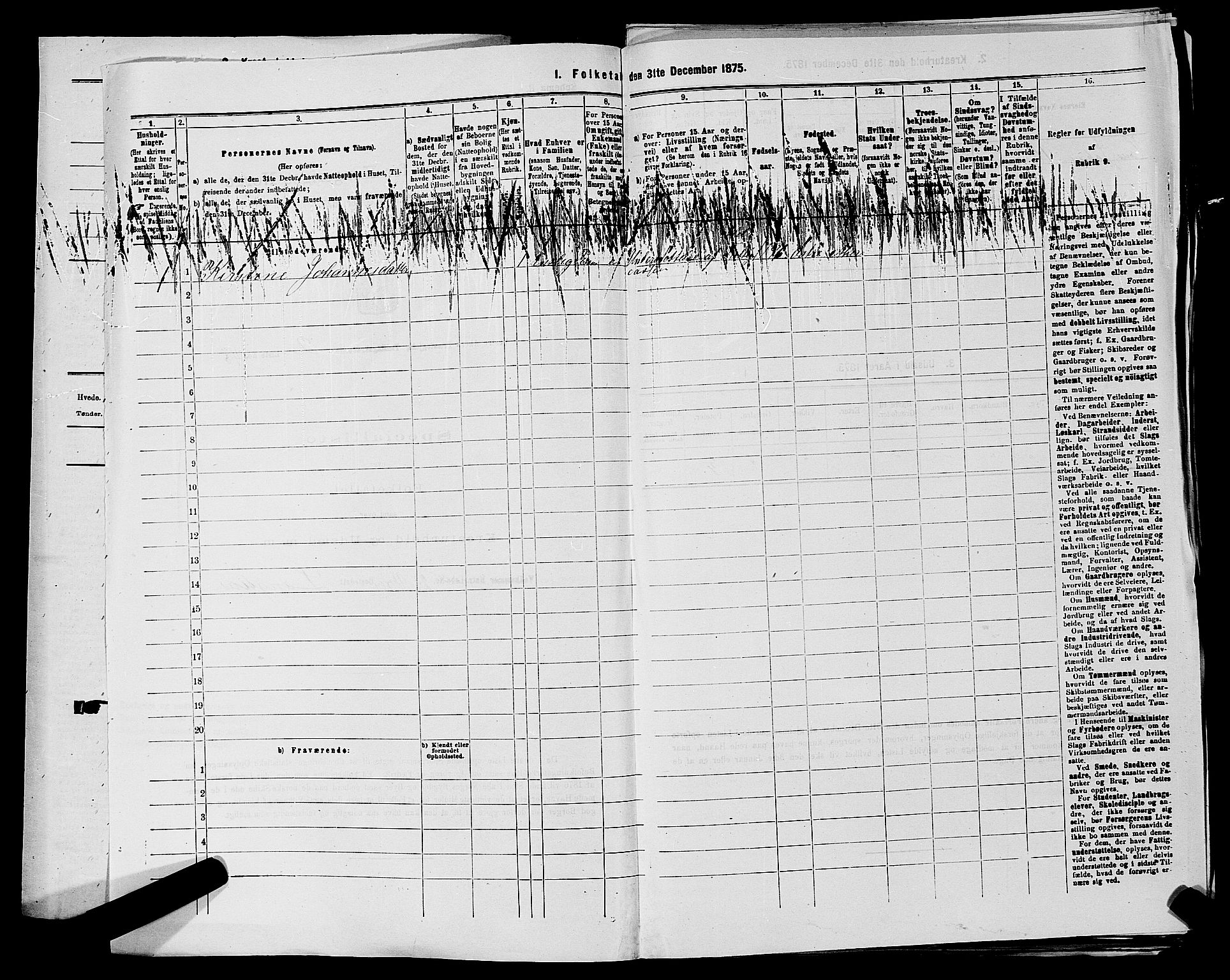 RA, 1875 census for 0218aP Vestre Aker, 1875, p. 505