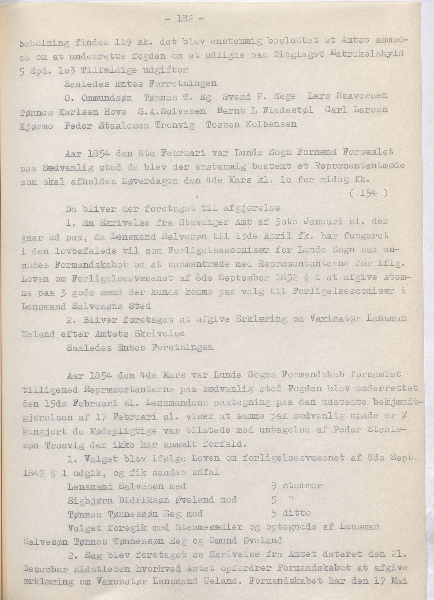 Lund kommune - Formannskapet/Formannskapskontoret, IKAR/K-101761/A/Aa/Aaa/L0002: Forhandlingsprotokoll, 1837-1865, p. 182