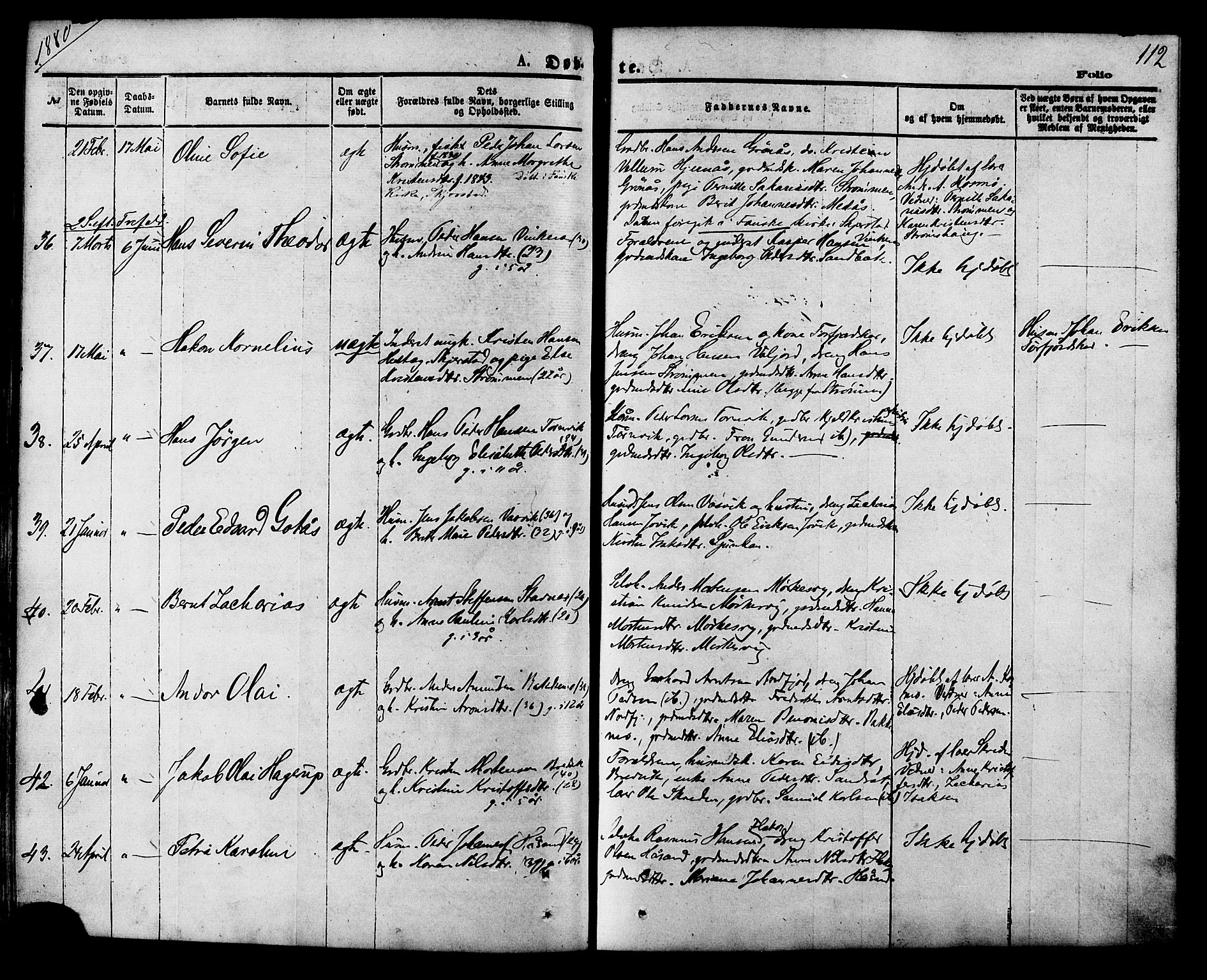 Ministerialprotokoller, klokkerbøker og fødselsregistre - Nordland, AV/SAT-A-1459/853/L0771: Parish register (official) no. 853A10, 1870-1881, p. 112