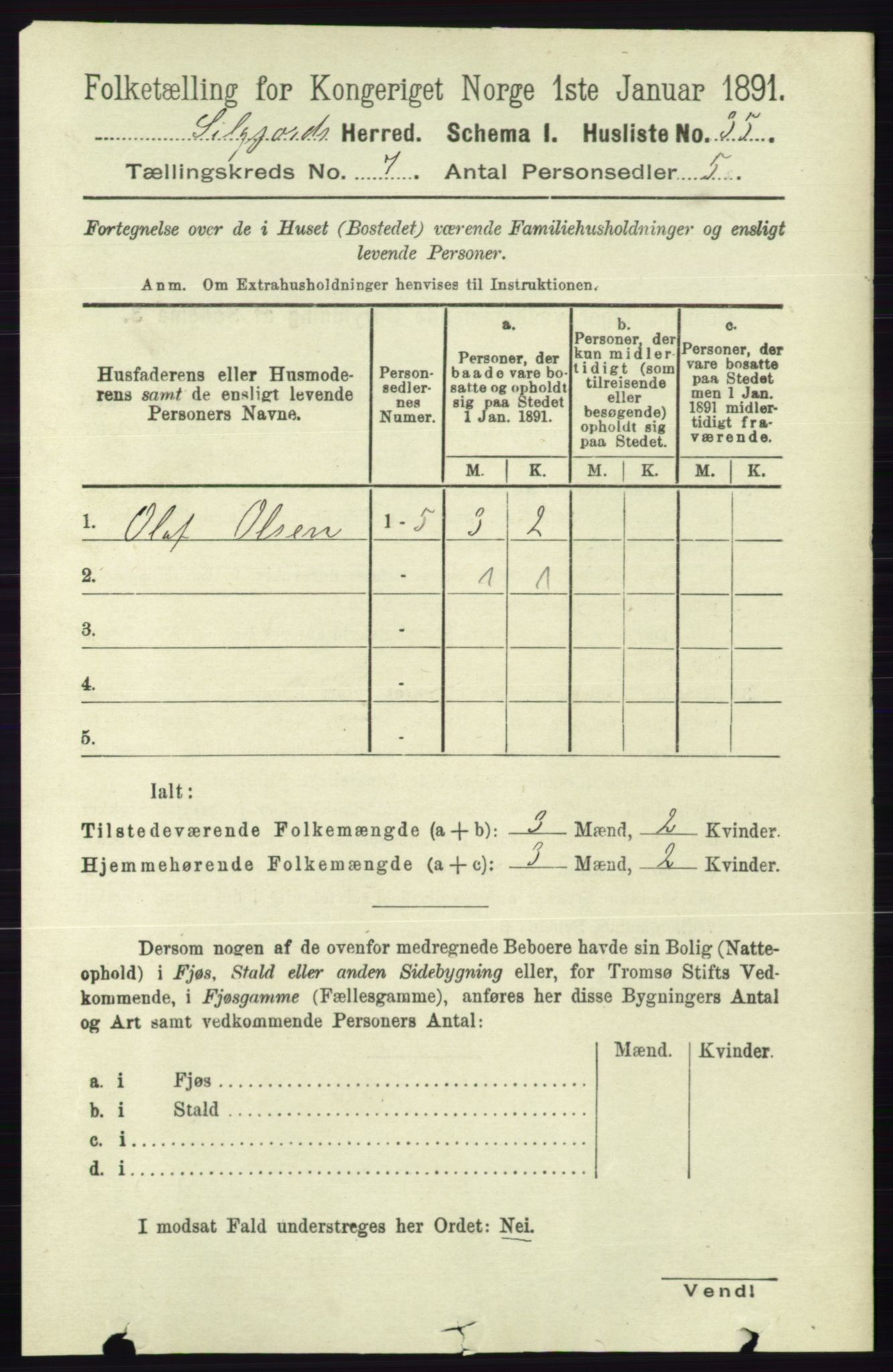 RA, 1891 census for 0828 Seljord, 1891, p. 2598