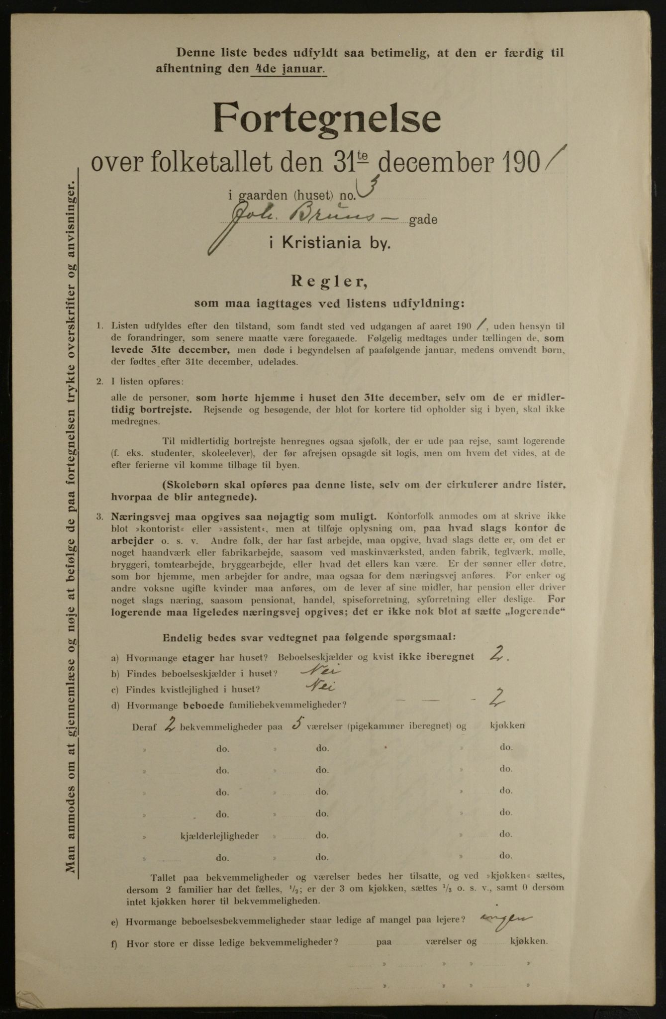 OBA, Municipal Census 1901 for Kristiania, 1901, p. 7306