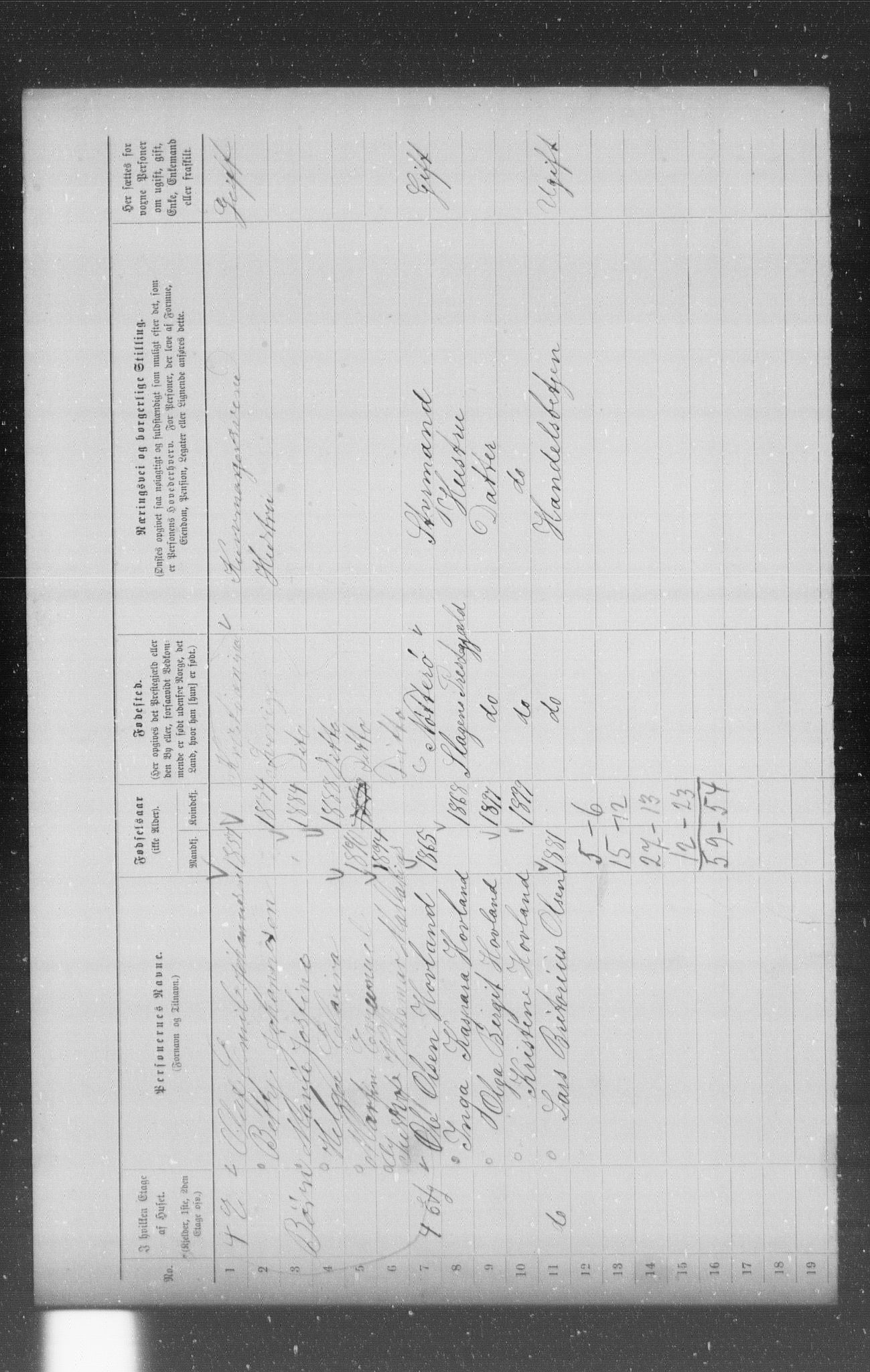 OBA, Municipal Census 1899 for Kristiania, 1899, p. 4513