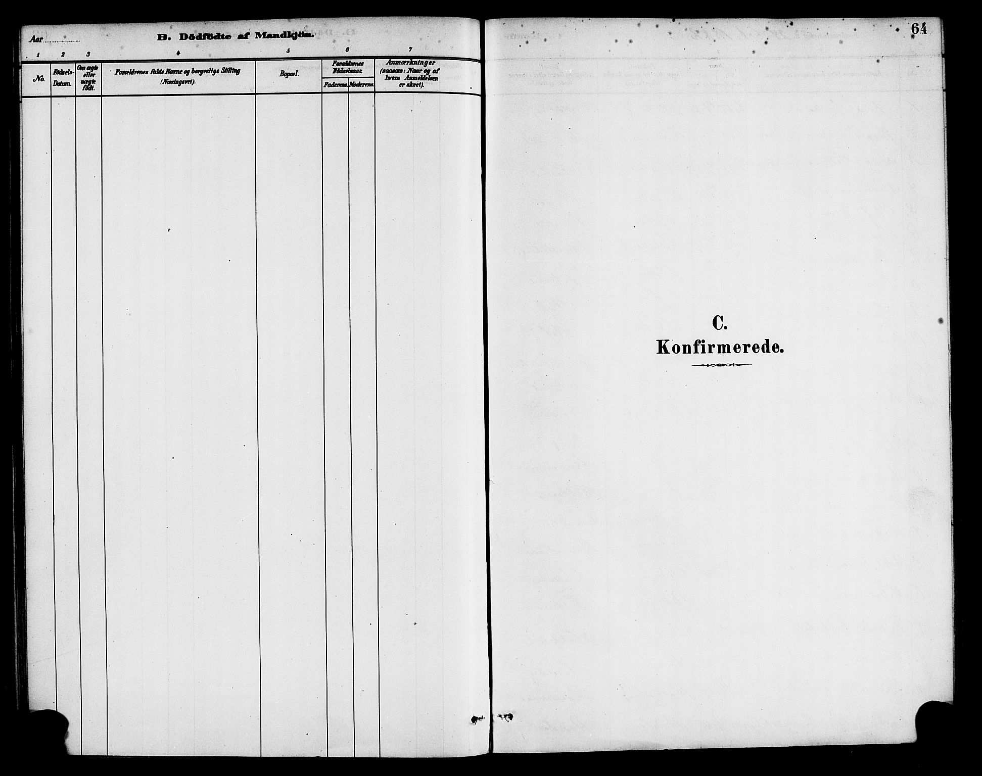 Gaular sokneprestembete, SAB/A-80001/H/Haa: Parish register (official) no. D 1, 1882-1899, p. 64