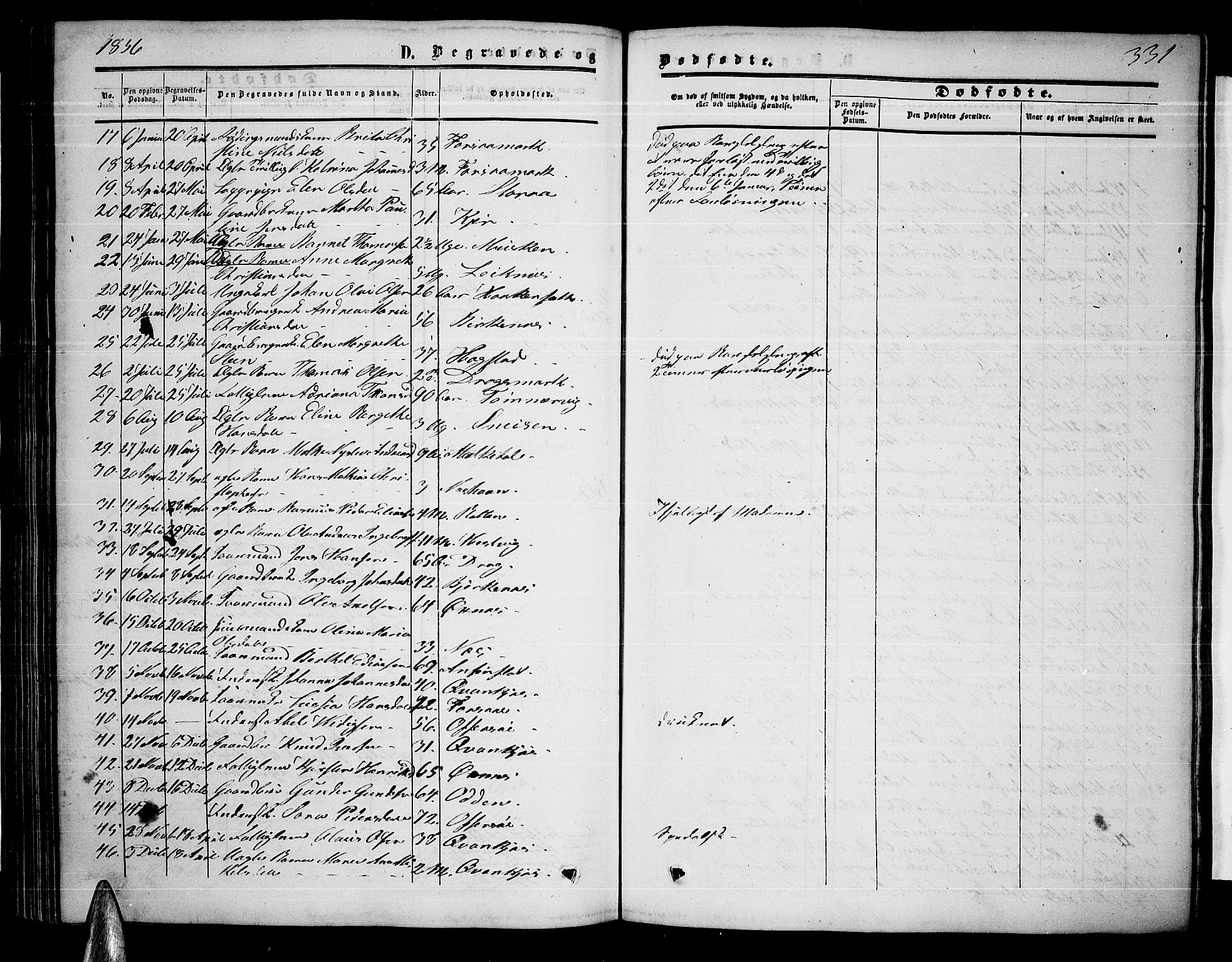 Ministerialprotokoller, klokkerbøker og fødselsregistre - Nordland, SAT/A-1459/872/L1046: Parish register (copy) no. 872C02, 1852-1879, p. 331