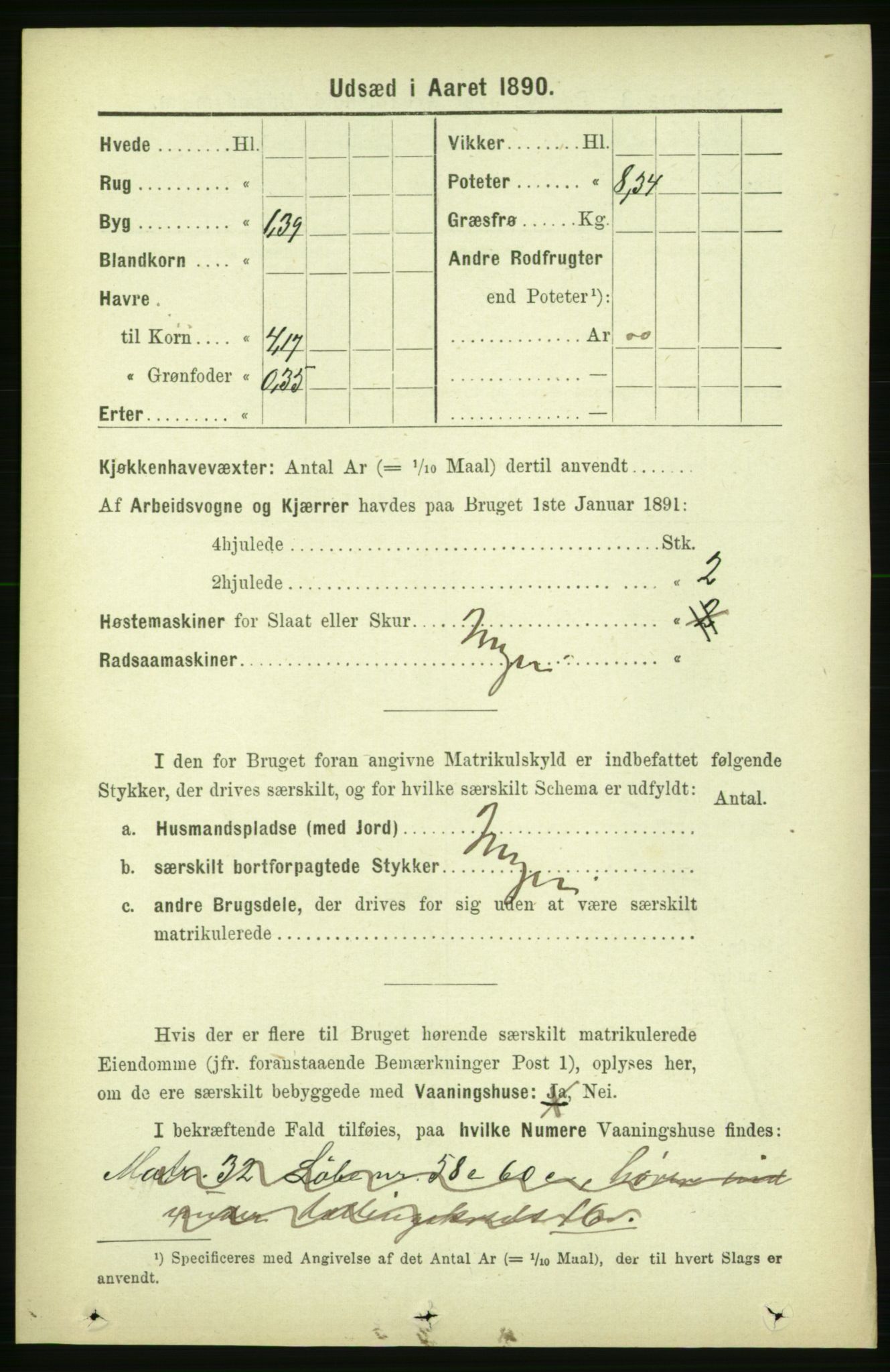 RA, 1891 census for 1727 Beitstad, 1891, p. 6594