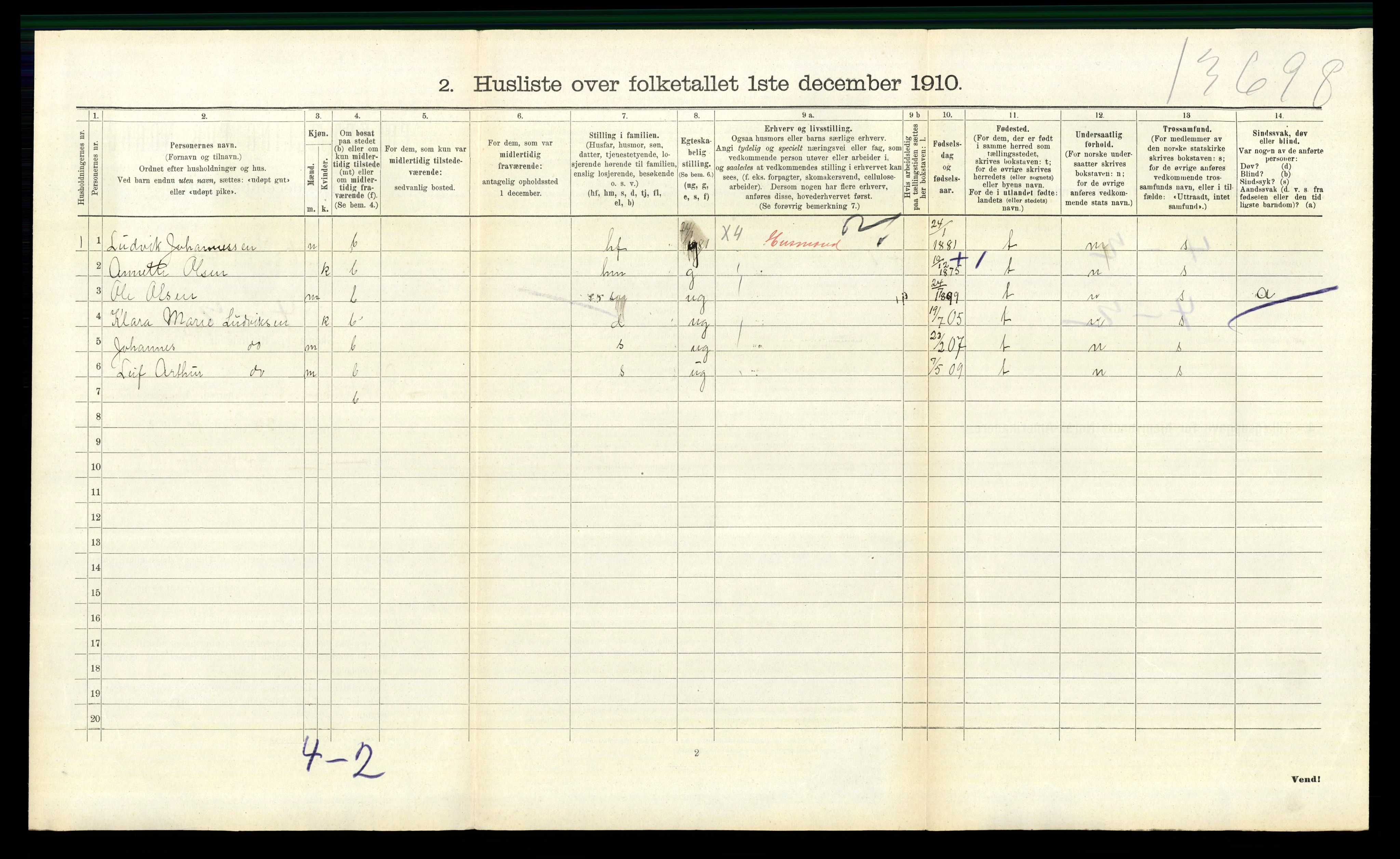 RA, 1910 census for Rakkestad, 1910, p. 534