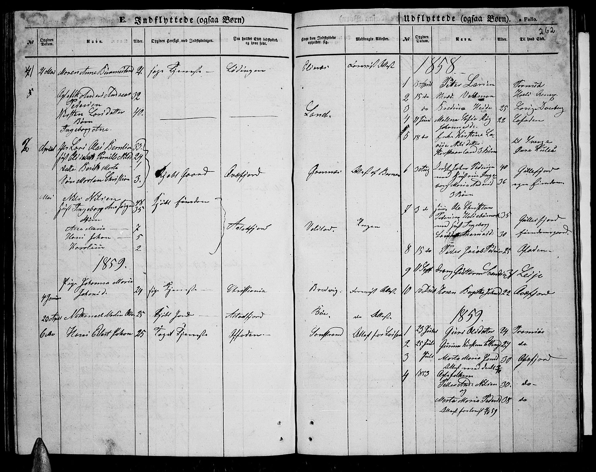 Trondenes sokneprestkontor, SATØ/S-1319/H/Hb/L0007klokker: Parish register (copy) no. 7, 1855-1862, p. 262