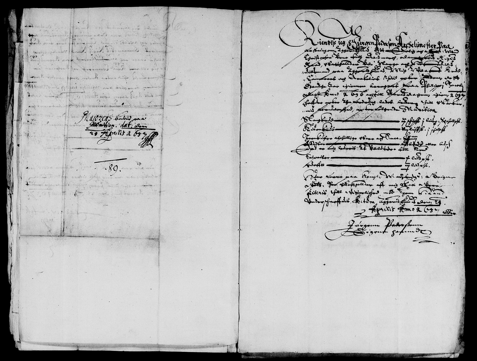 Rentekammeret inntil 1814, Reviderte regnskaper, Lensregnskaper, AV/RA-EA-5023/R/Rb/Rba/L0128: Akershus len, 1636-1637