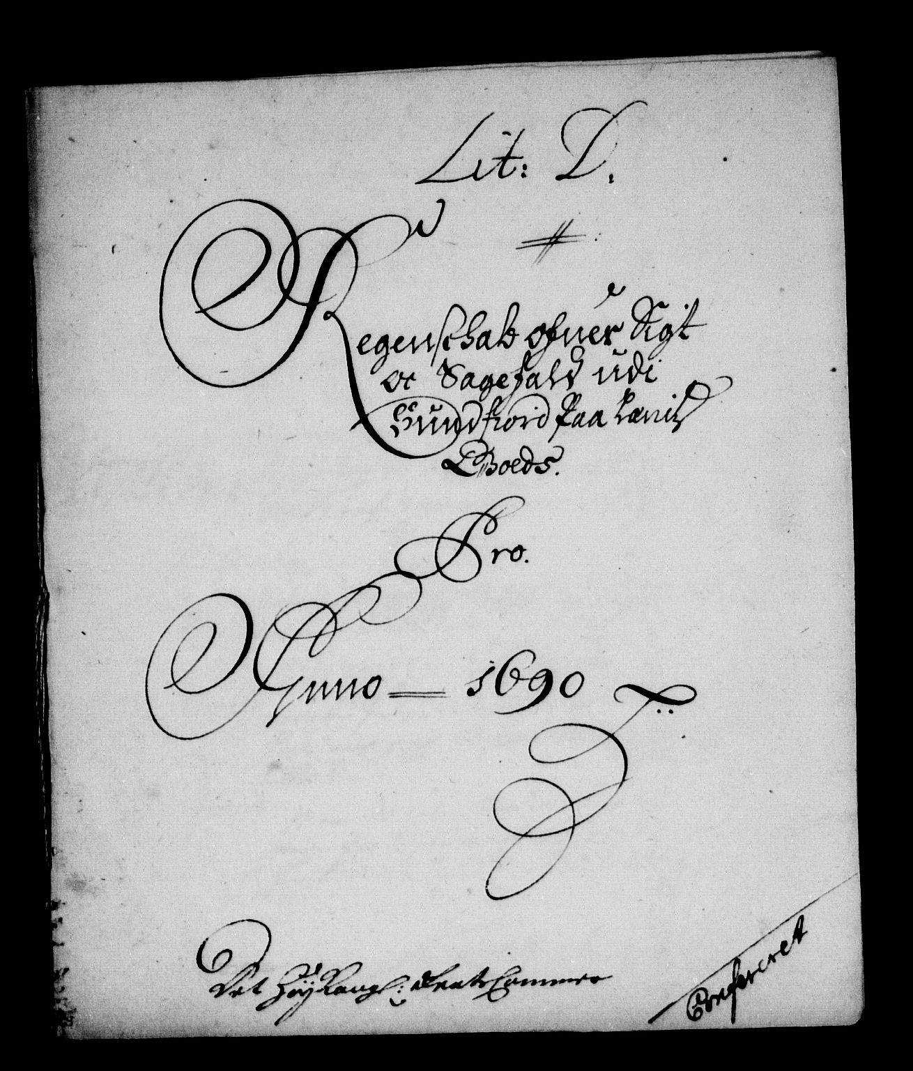 Rentekammeret inntil 1814, Reviderte regnskaper, Stiftamtstueregnskaper, Bergen stiftamt, AV/RA-EA-6043/R/Rc/L0093: Bergen stiftamt, 1690