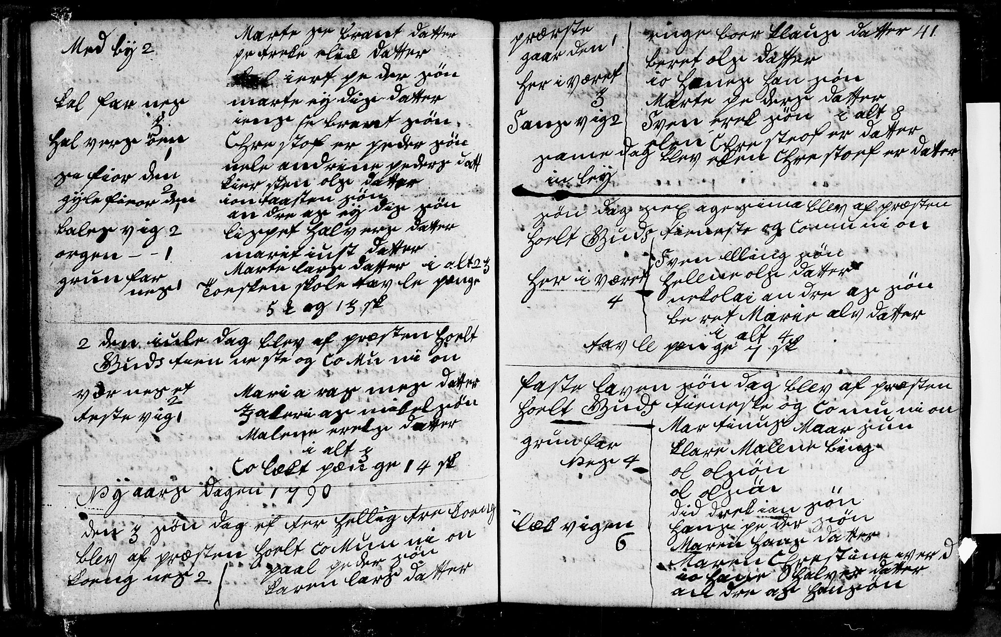 Berg sokneprestkontor, AV/SATØ-S-1318/G/Ga/Gab/L0010klokker: Parish register (copy) no. 10, 1783-1811, p. 41