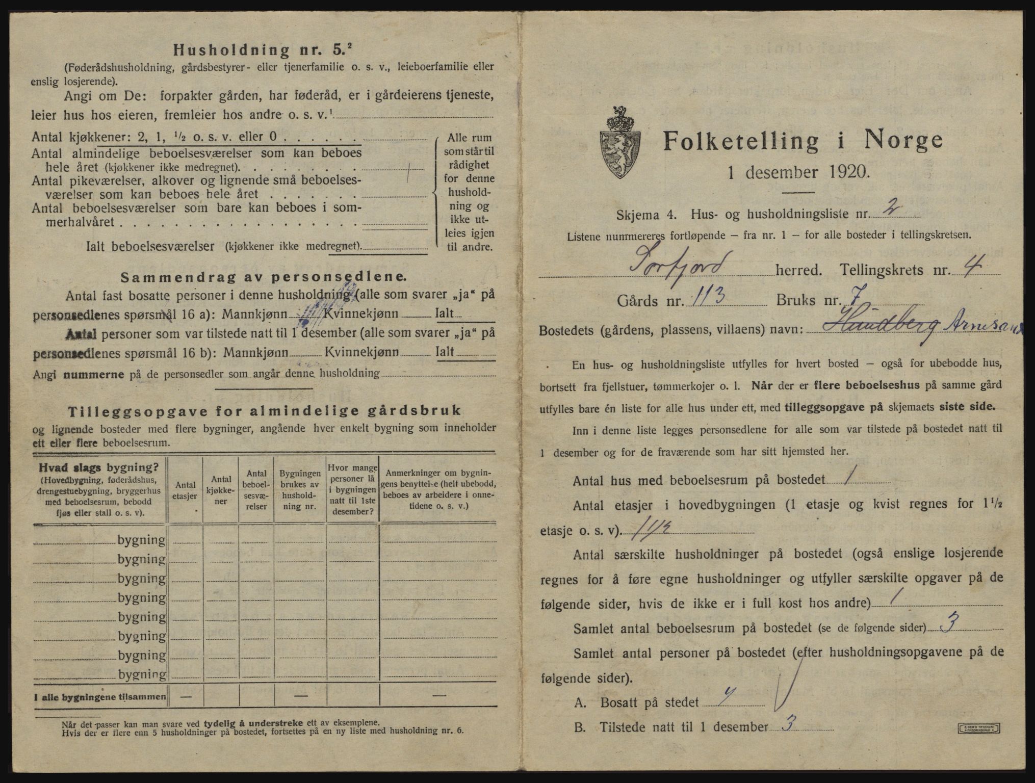 SATØ, 1920 census for Sørfjord, 1920, p. 149