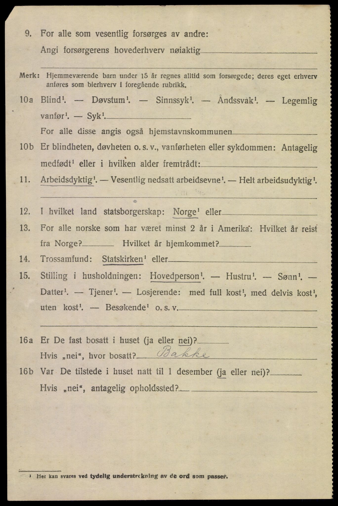 SAKO, 1920 census for Tinn, 1920, p. 3807