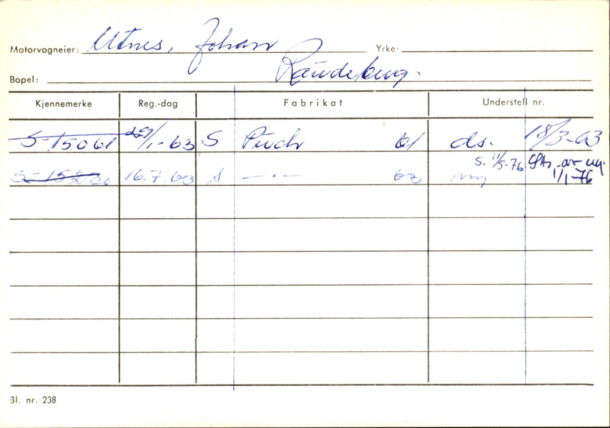 Statens vegvesen, Sogn og Fjordane vegkontor, AV/SAB-A-5301/4/F/L0145: Registerkort Vågsøy S-Å. Årdal I-P, 1945-1975, p. 570