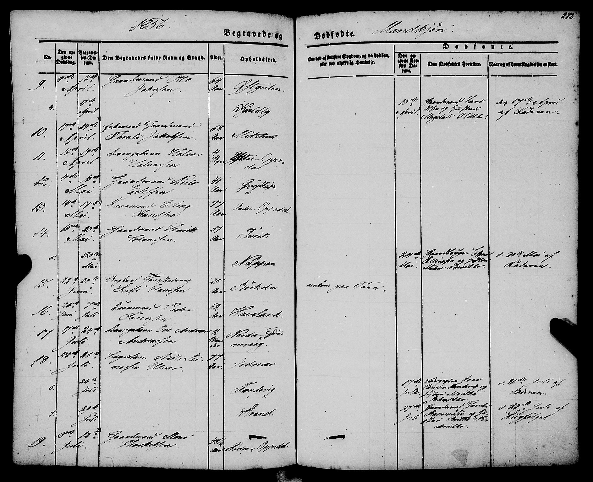 Gulen sokneprestembete, AV/SAB-A-80201/H/Haa/Haaa/L0021: Parish register (official) no. A 21, 1848-1858, p. 272