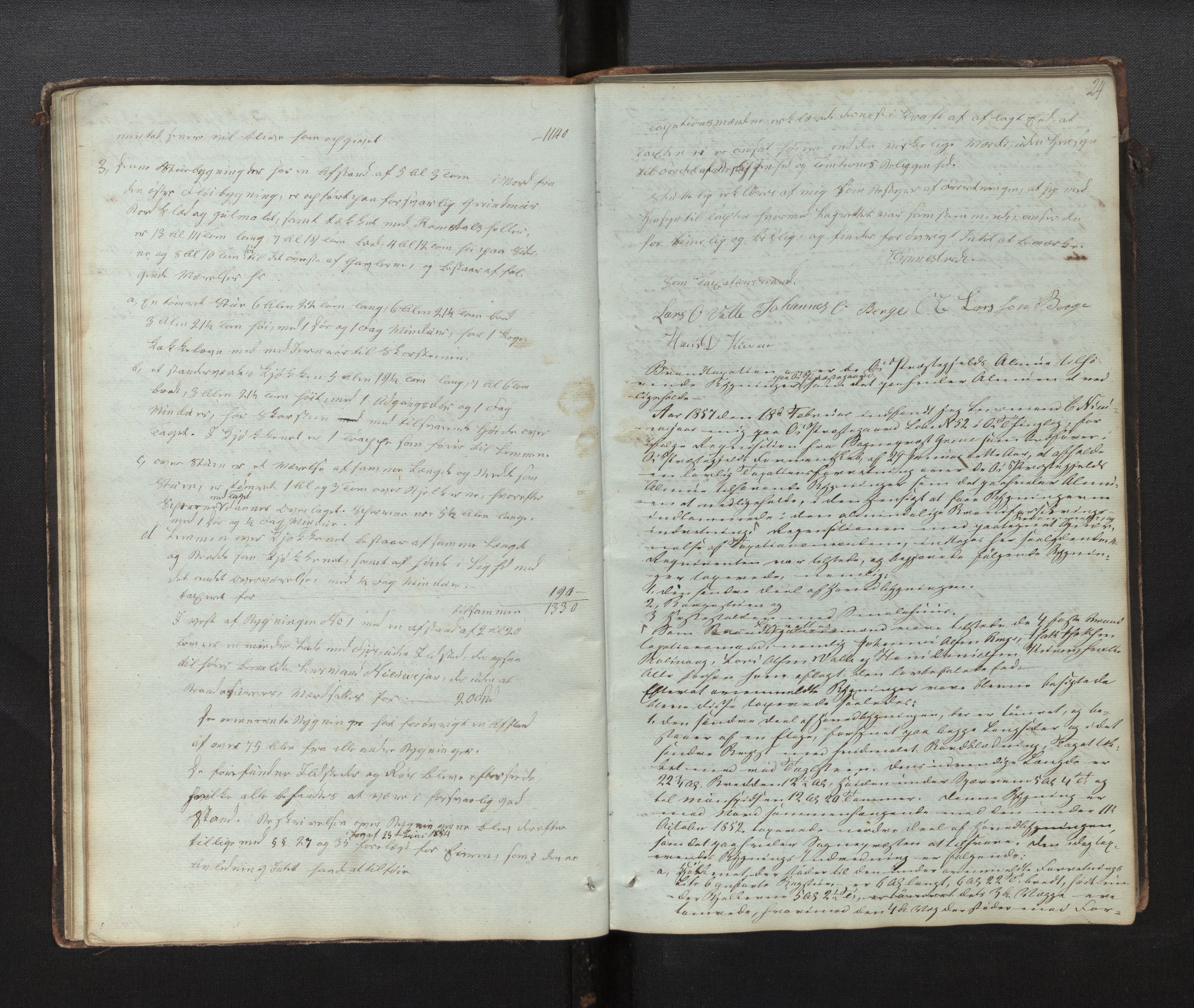 Lensmannen i Os, AV/SAB-A-34101/0012/L0001: Branntakstprotokoll, 1846-1873, p. 23b-24a