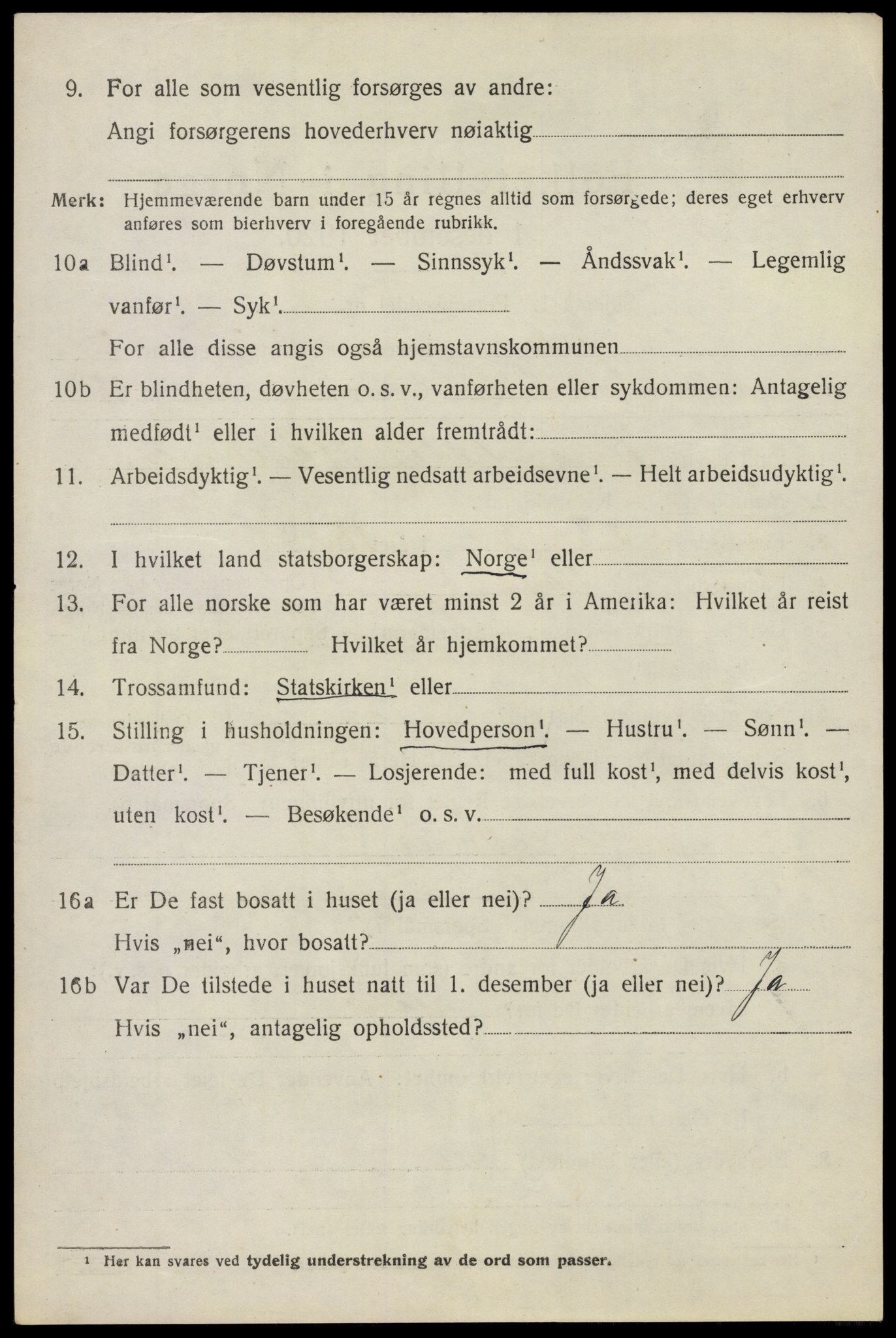 SAO, 1920 census for Moss land district, 1920, p. 1964