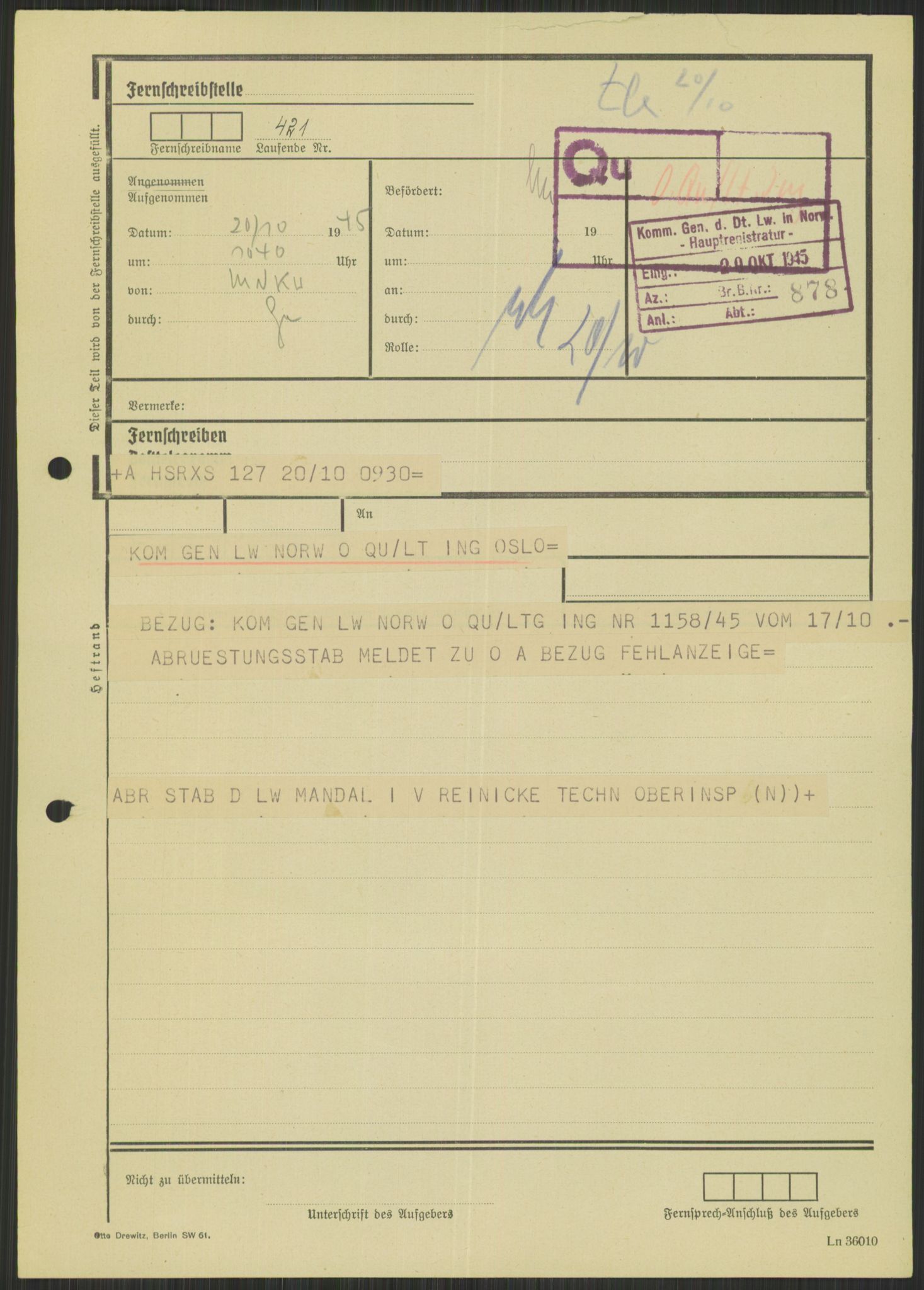 Deutscher Oberbefehlshaber Norwegen (DOBN), AV/RA-RAFA-2197/D/Di/L0066: AOK 20/WBN-DOBN Luftwaffe/Komm G. d.Dt.Lw. in Norwegen, 1945, p. 773