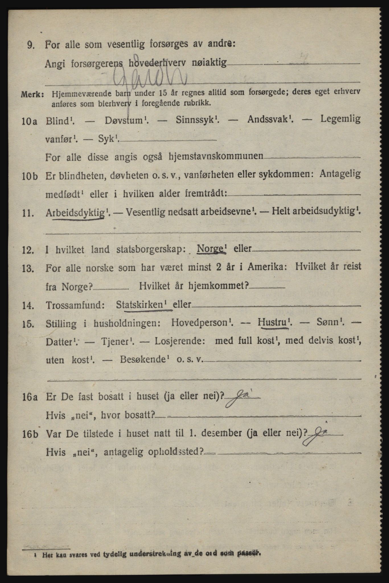 SAO, 1920 census for Berg, 1920, p. 2432