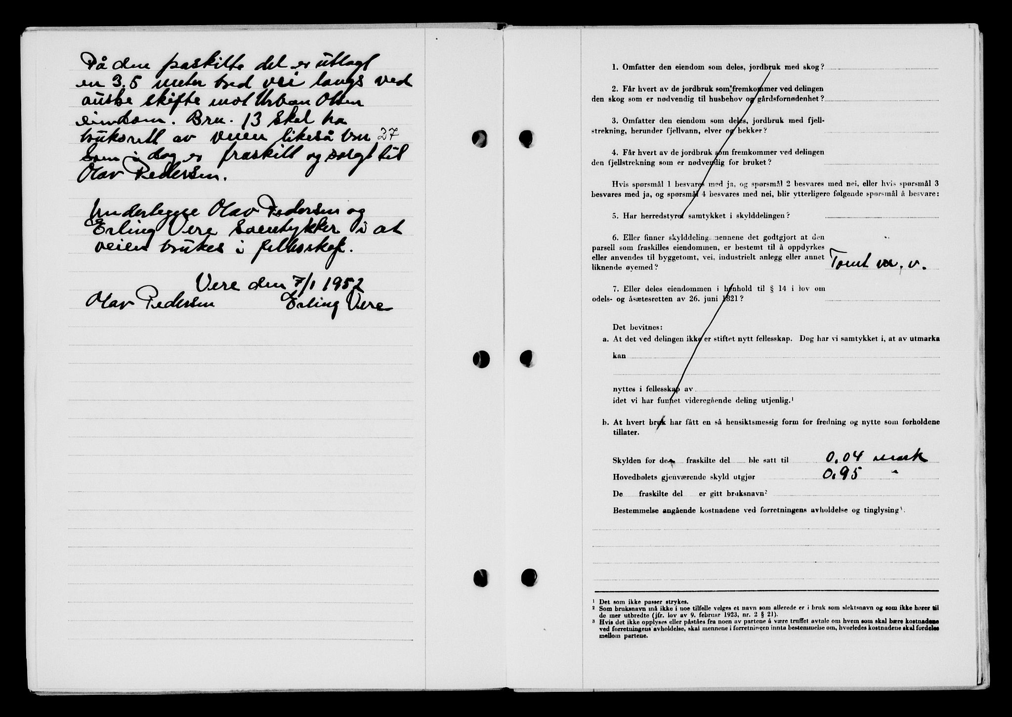 Lyngdal sorenskriveri, AV/SAK-1221-0004/G/Gb/L0667: Mortgage book no. A XIII, 1951-1952, Diary no: : 71/1952