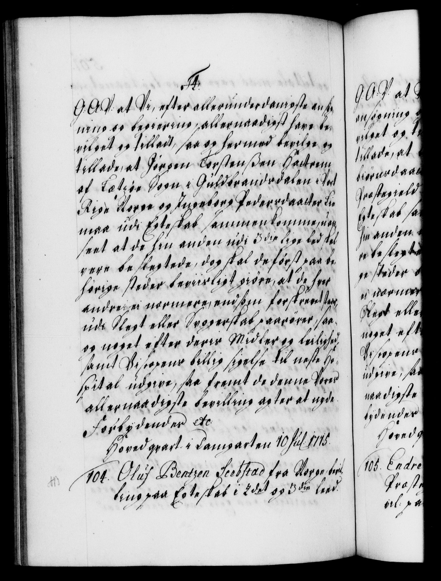 Danske Kanselli 1572-1799, AV/RA-EA-3023/F/Fc/Fca/Fcaa/L0021: Norske registre, 1712-1715, p. 501b