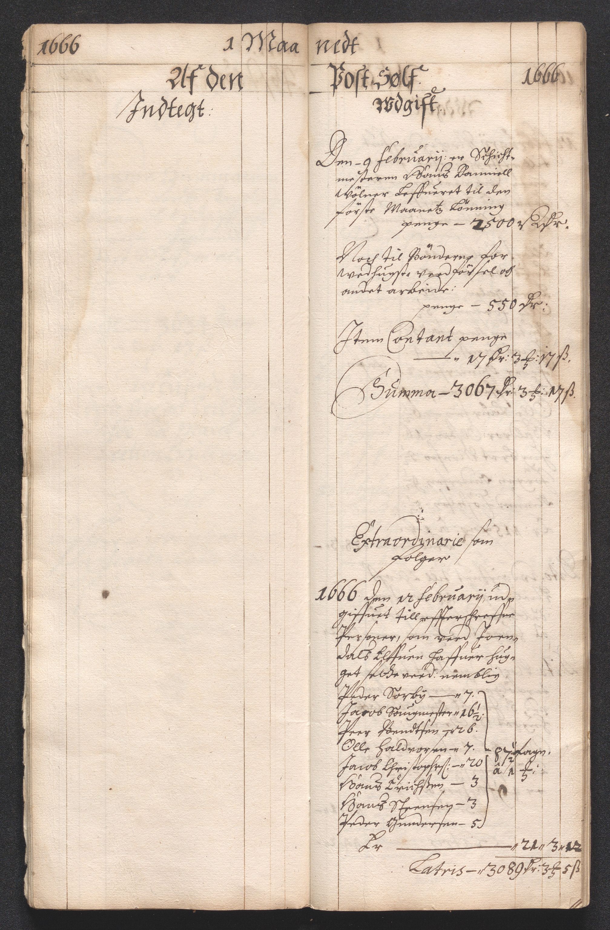 Kongsberg Sølvverk 1623-1816, SAKO/EA-3135/001/D/Dc/Dcd/L0039: Utgiftsregnskap for gruver m.m., 1666, p. 184