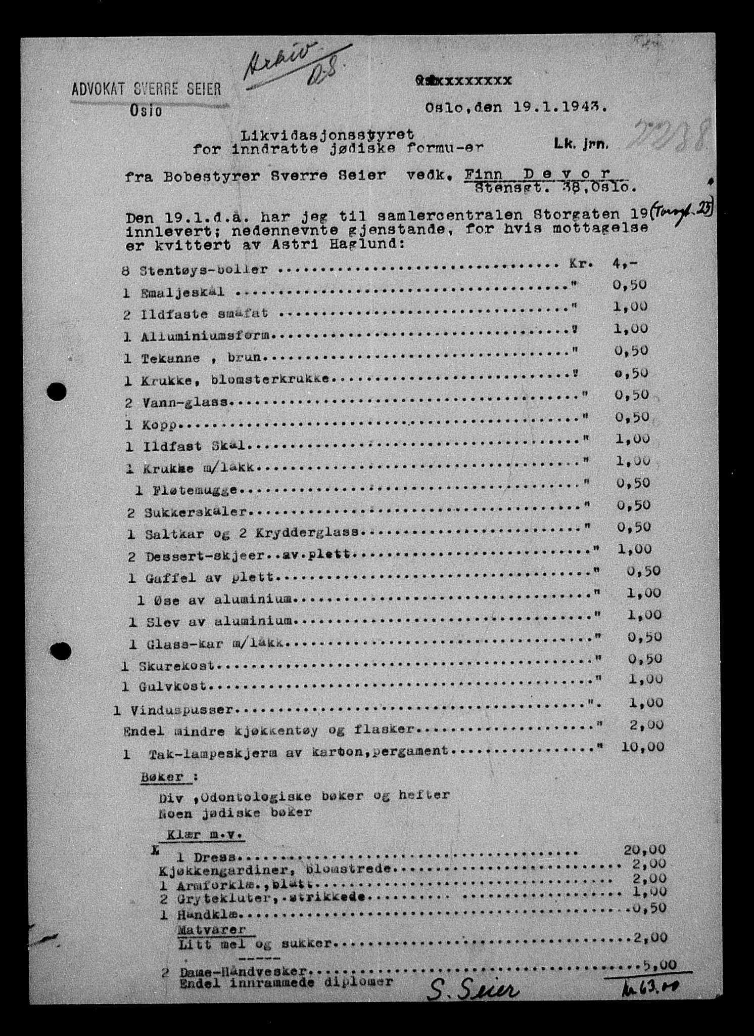 Justisdepartementet, Tilbakeføringskontoret for inndratte formuer, AV/RA-S-1564/H/Hc/Hcc/L0930: --, 1945-1947, p. 220