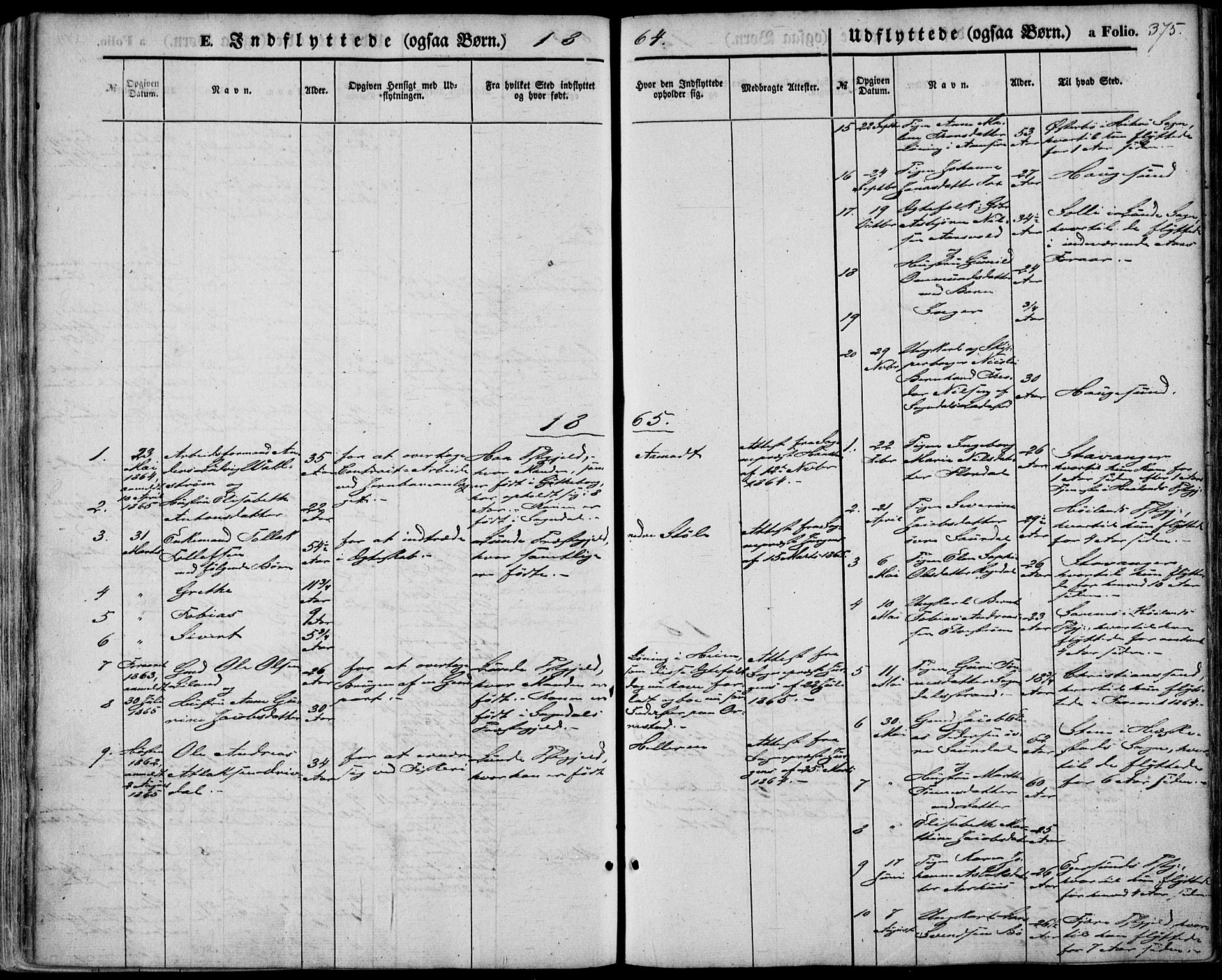 Sokndal sokneprestkontor, AV/SAST-A-101808: Parish register (official) no. A 9, 1857-1874, p. 375