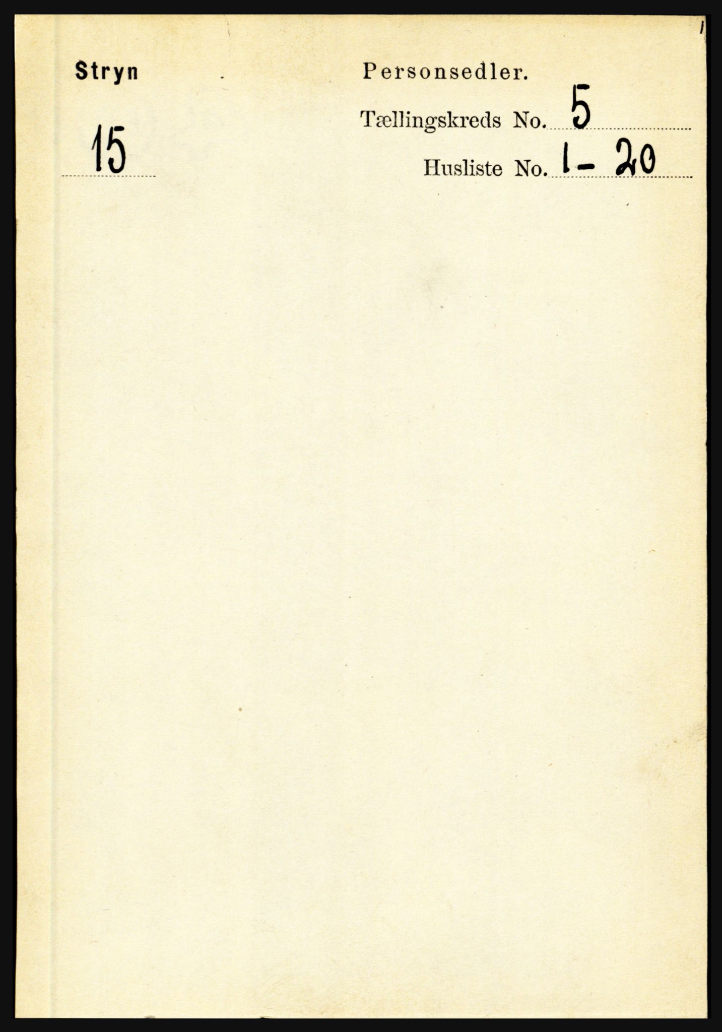 RA, 1891 census for 1448 Stryn, 1891, p. 2010