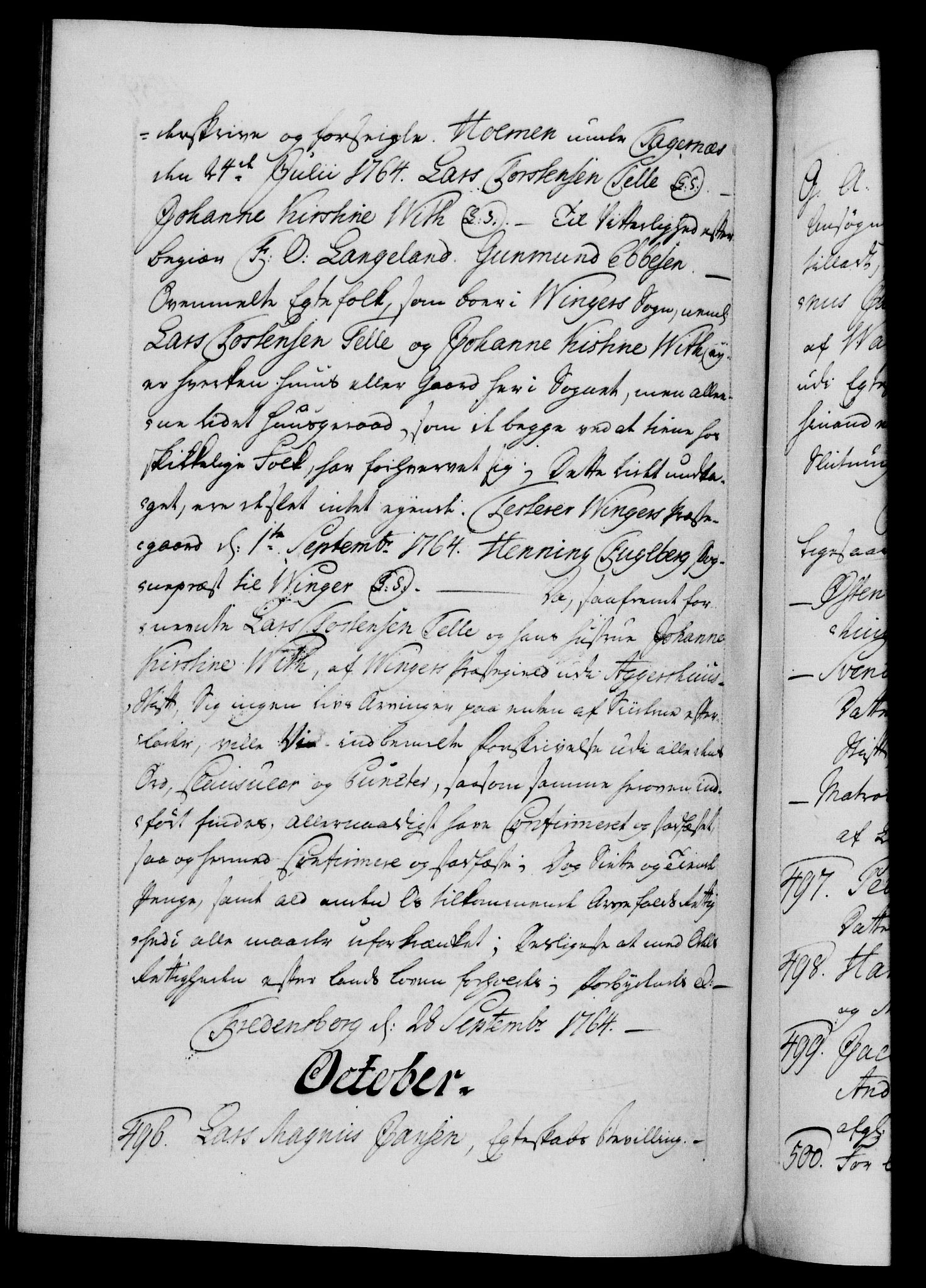 Danske Kanselli 1572-1799, AV/RA-EA-3023/F/Fc/Fca/Fcaa/L0042: Norske registre, 1763-1766, p. 439b