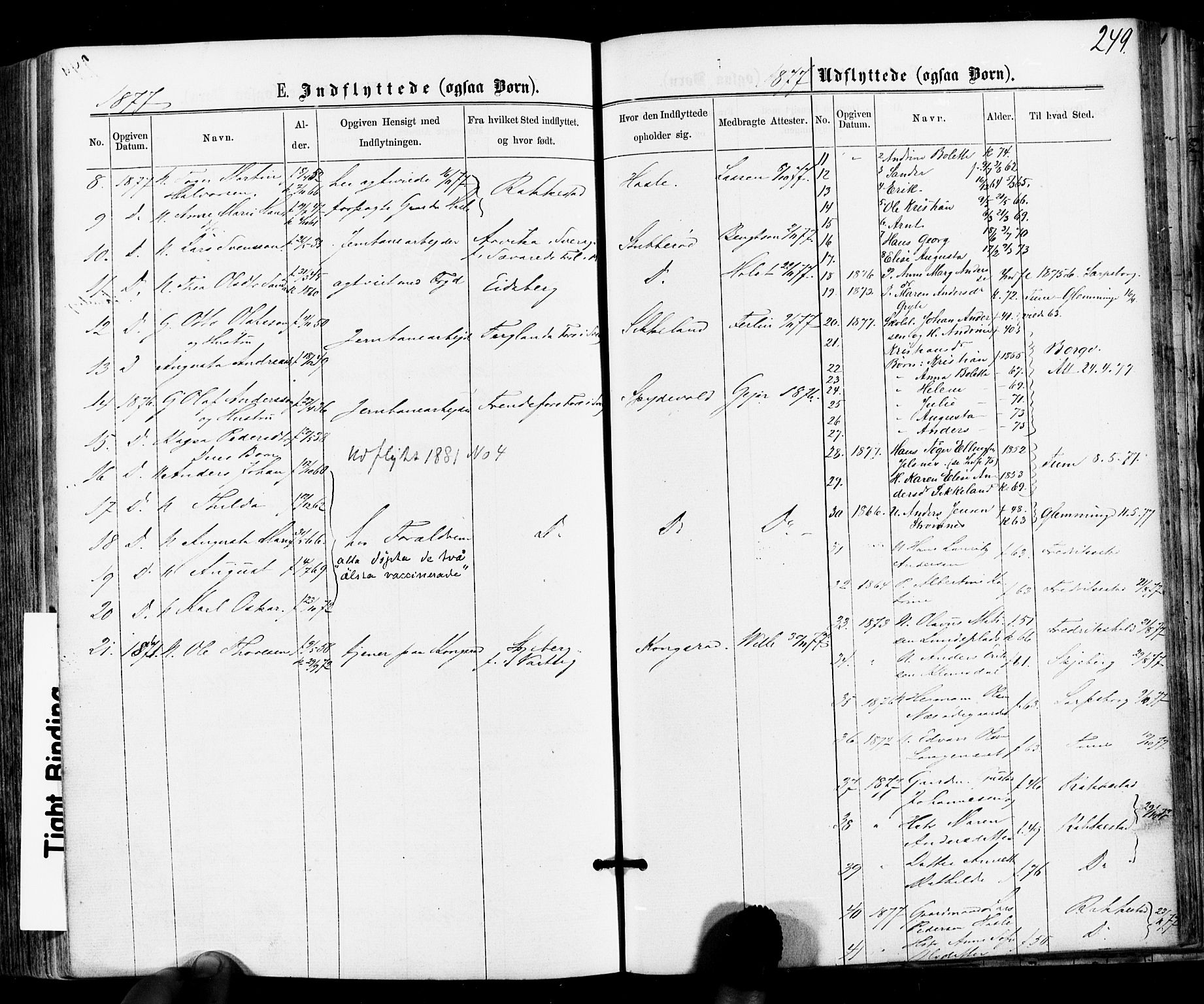 Varteig prestekontor Kirkebøker, SAO/A-10447a/F/Fa/L0001: Parish register (official) no. 1, 1861-1877, p. 249