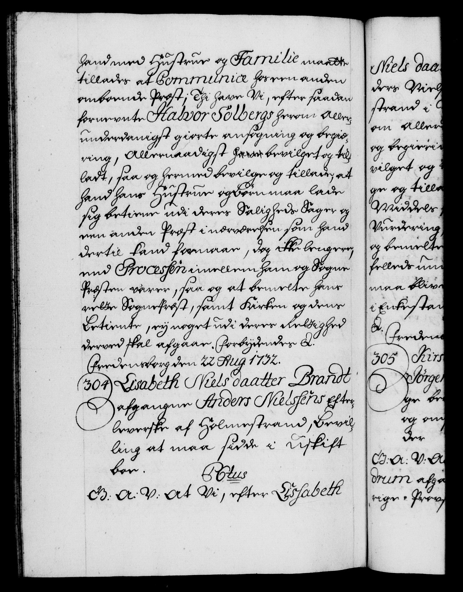 Danske Kanselli 1572-1799, AV/RA-EA-3023/F/Fc/Fca/Fcaa/L0027: Norske registre, 1730-1732, p. 624b