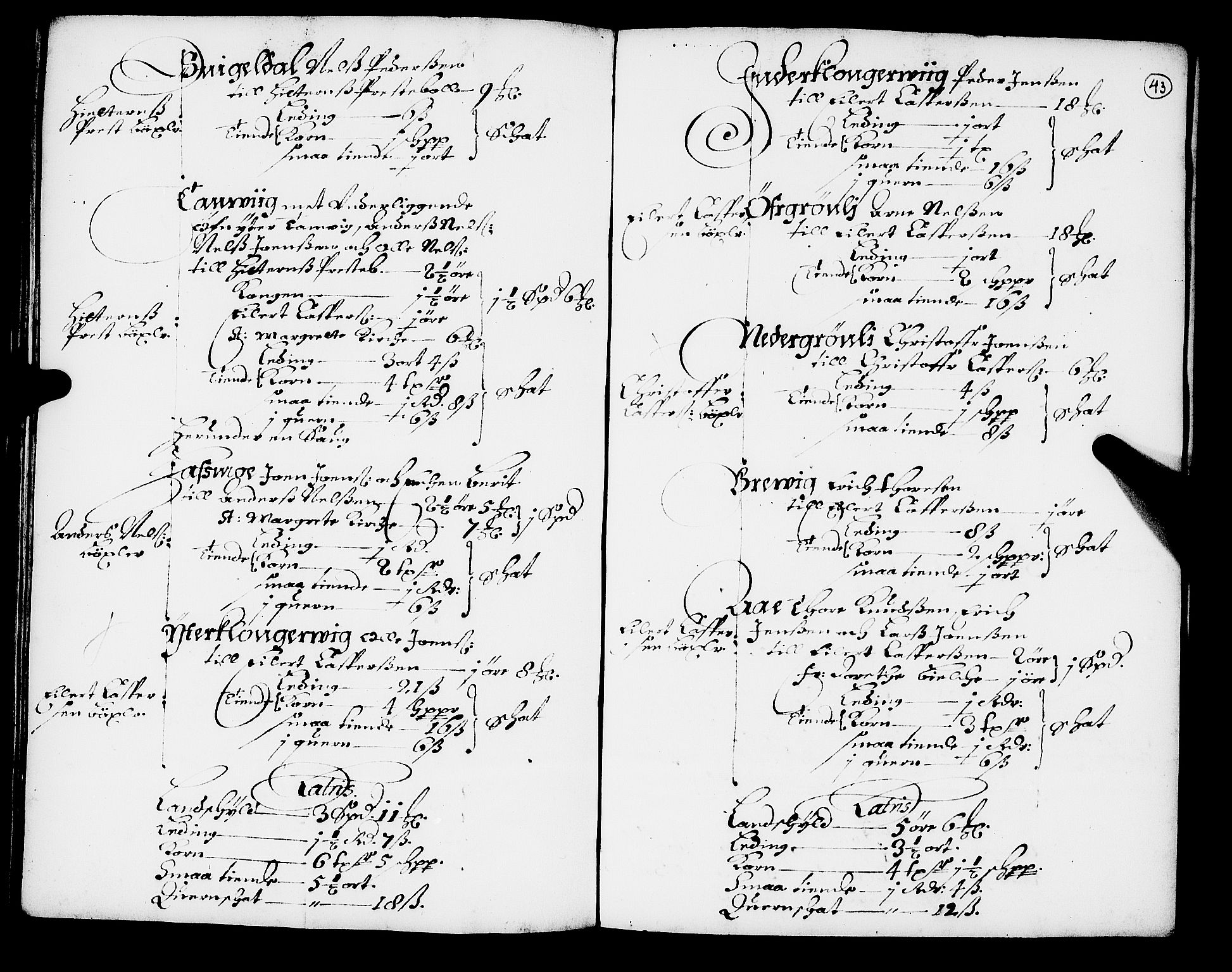 Rentekammeret inntil 1814, Realistisk ordnet avdeling, AV/RA-EA-4070/N/Nb/Nba/L0049: Fosen fogderi, 1668, p. 42b-43a